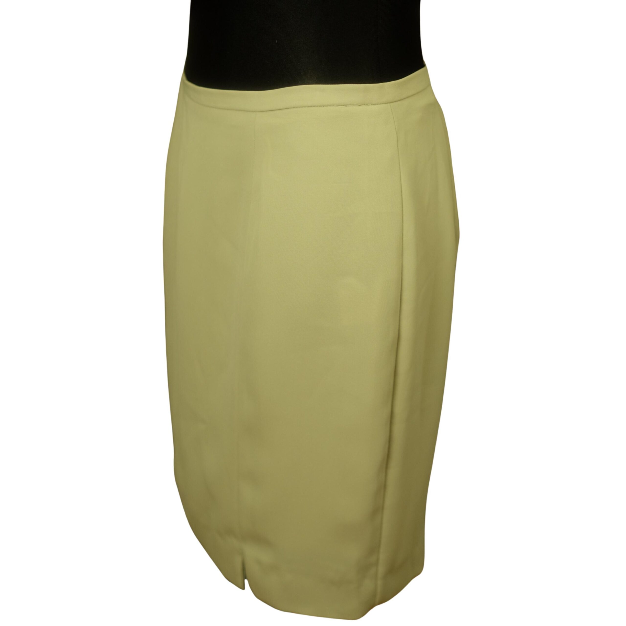 Lime Cream Green Mini Pencil Skirt - Image 3