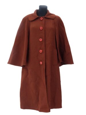 Vintage 60s Caramel Brown Cape Coat