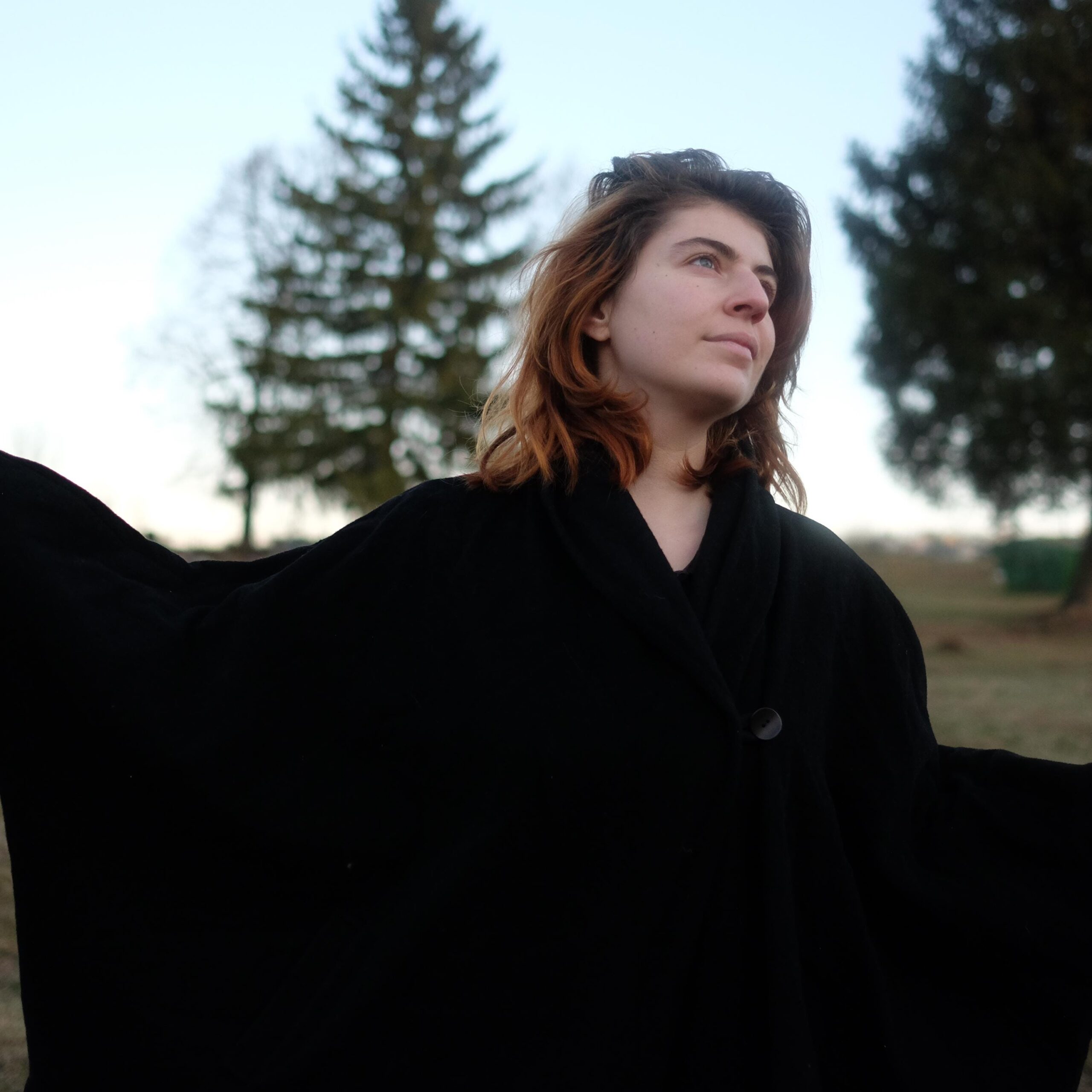 Vintage Black Witchy Cape Coat, Elegant and warm - Image 10
