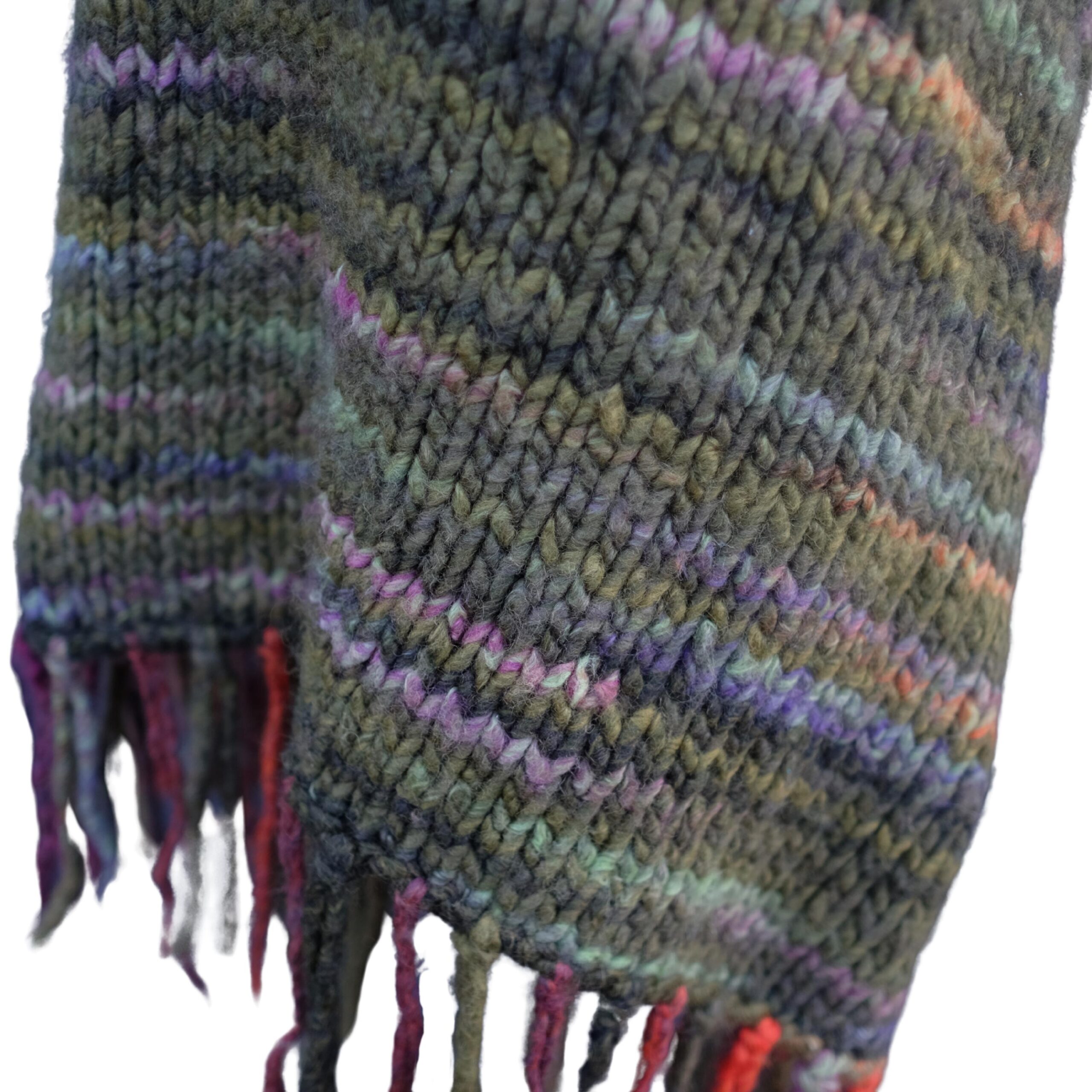 Vintage Boho Earthy Green Poncho - Image 8
