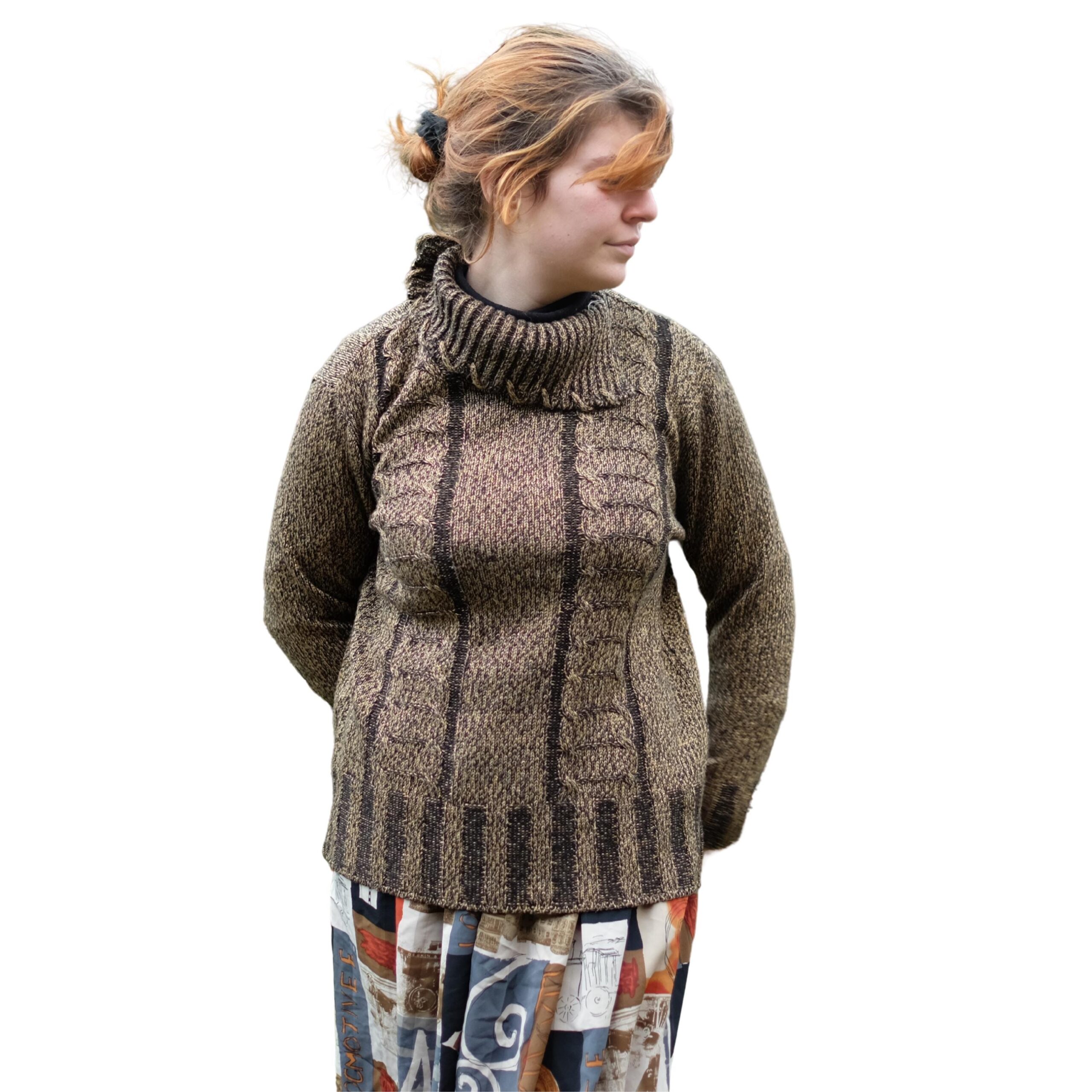 Vintage Cable Knit Golden Jumper - Image 5