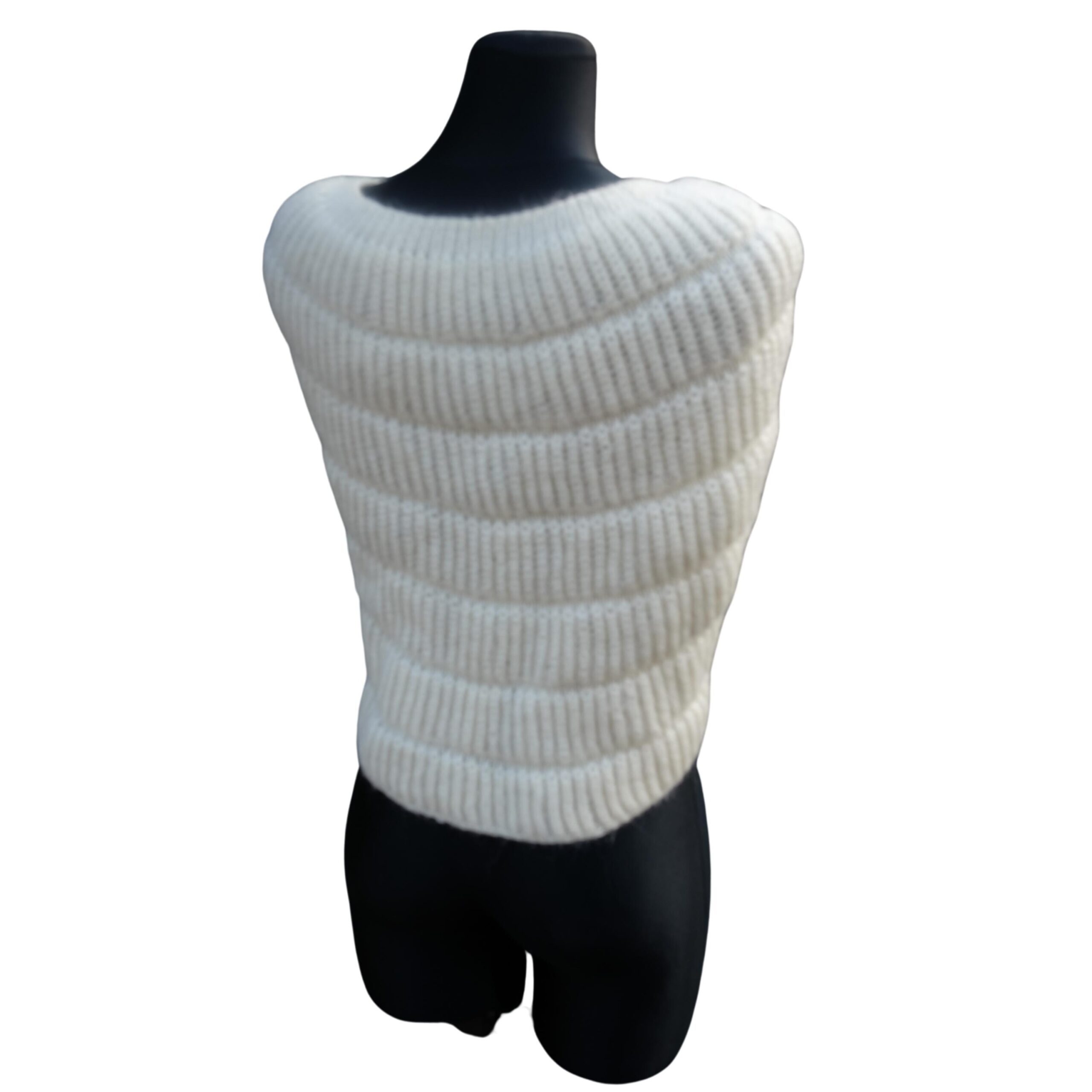 Vintage Cute White Wool Bolero - Image 3