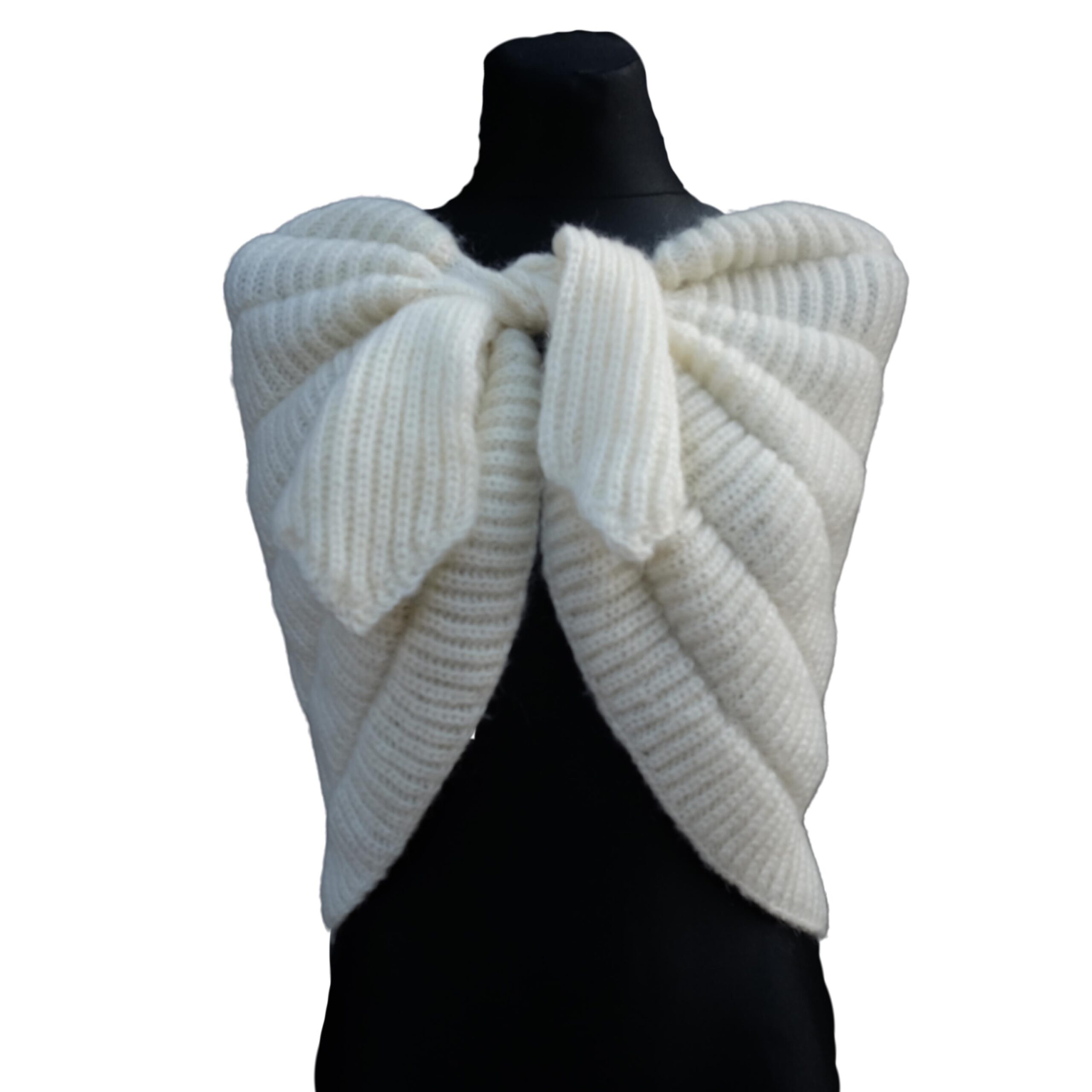 Vintage Cute White Wool Bolero - Image 5