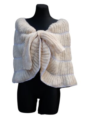 Vintage Knitted Elegant Cream Bolero