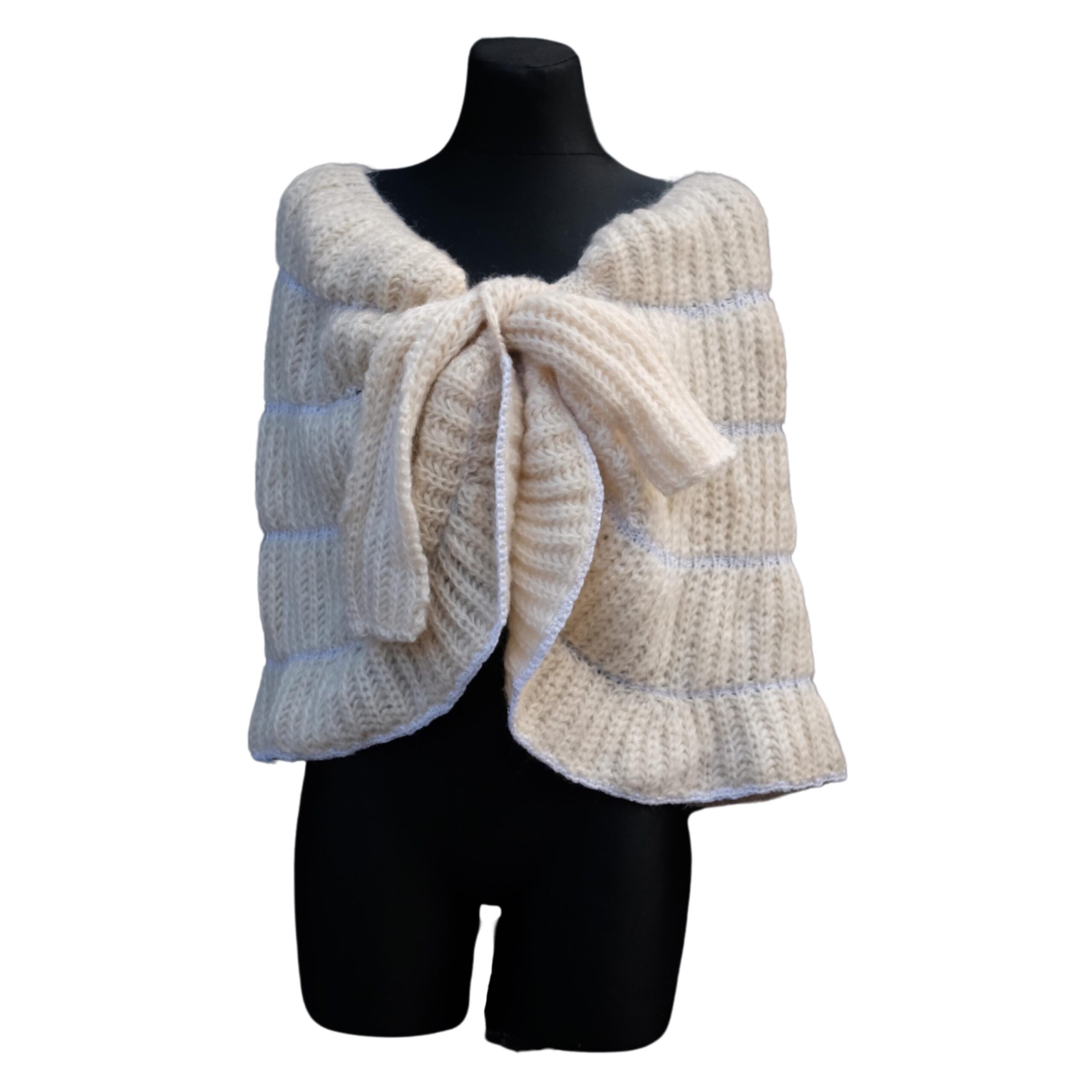Vintage Knitted Elegant Cream Bolero