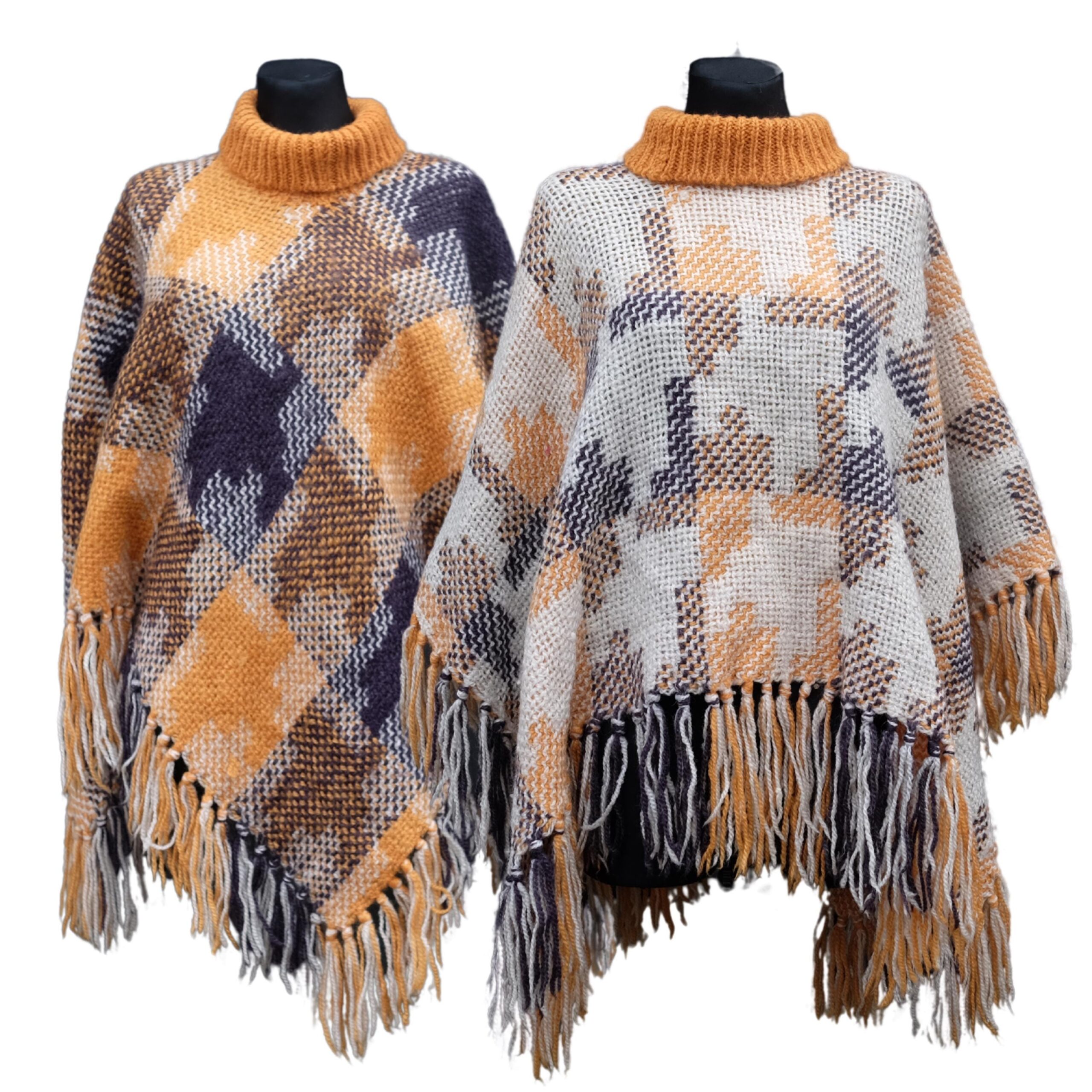 Vintage Reversible Elegant Poncho