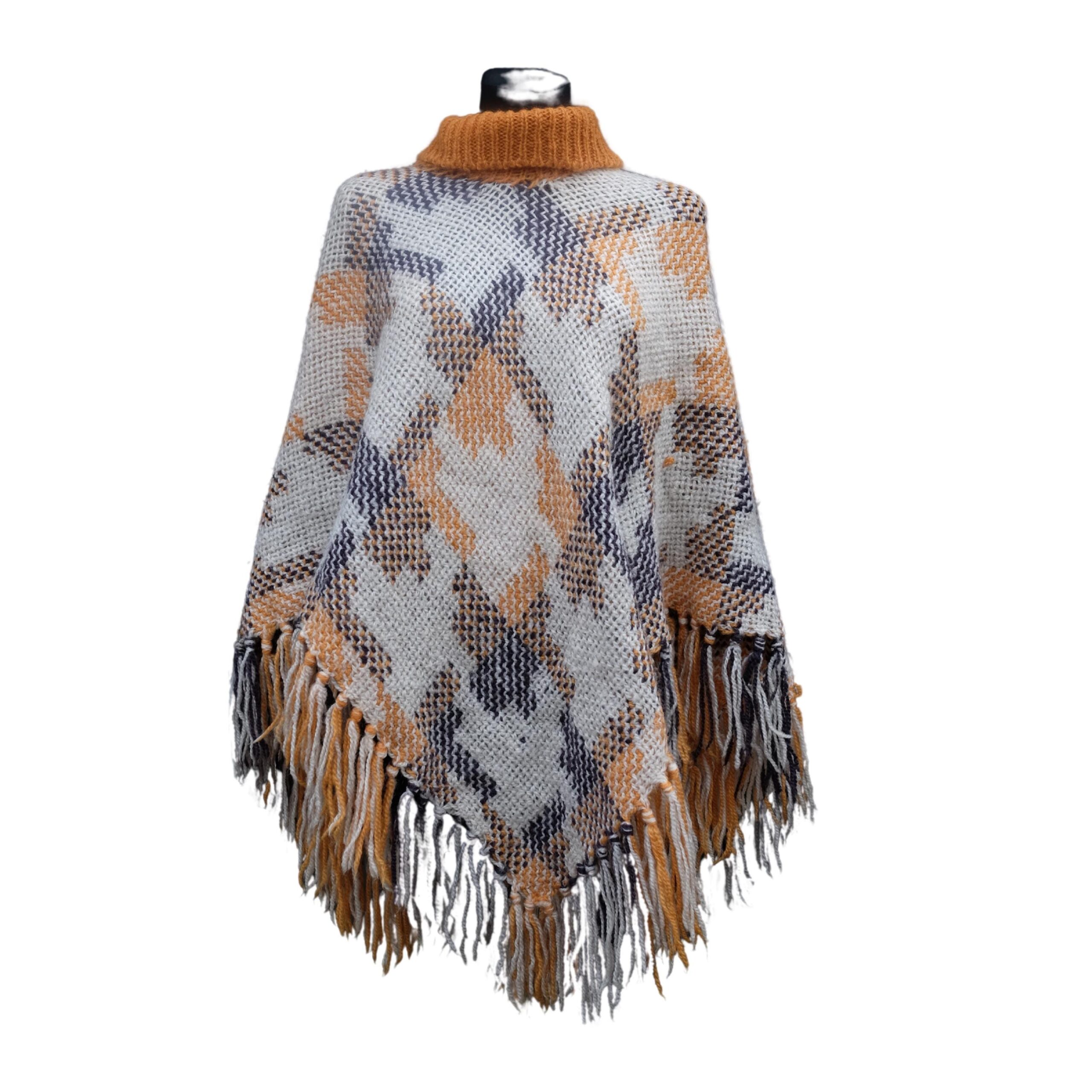 Vintage Reversible Elegant Poncho - Image 3