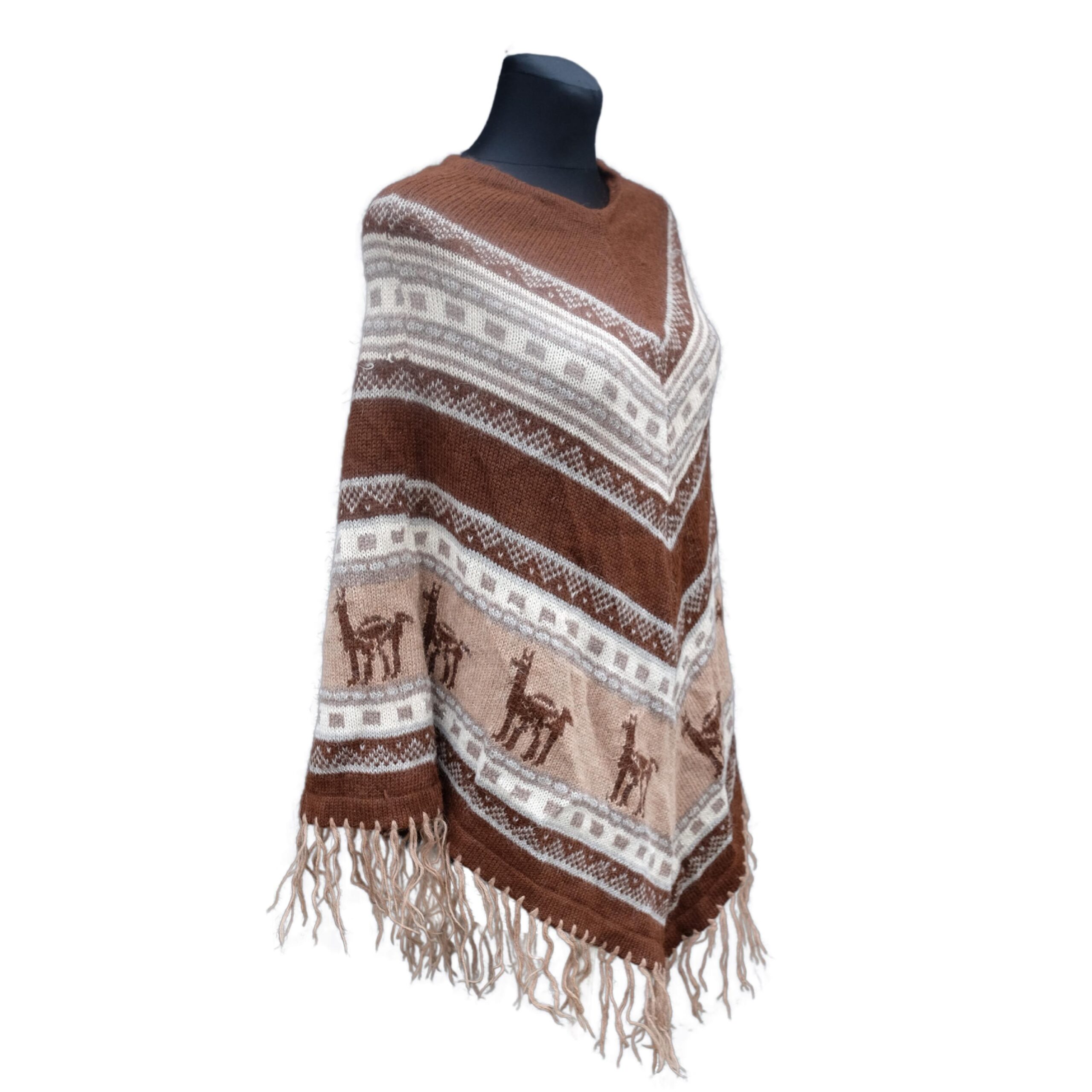 Vintage Inca Pattern Poncho - Image 2