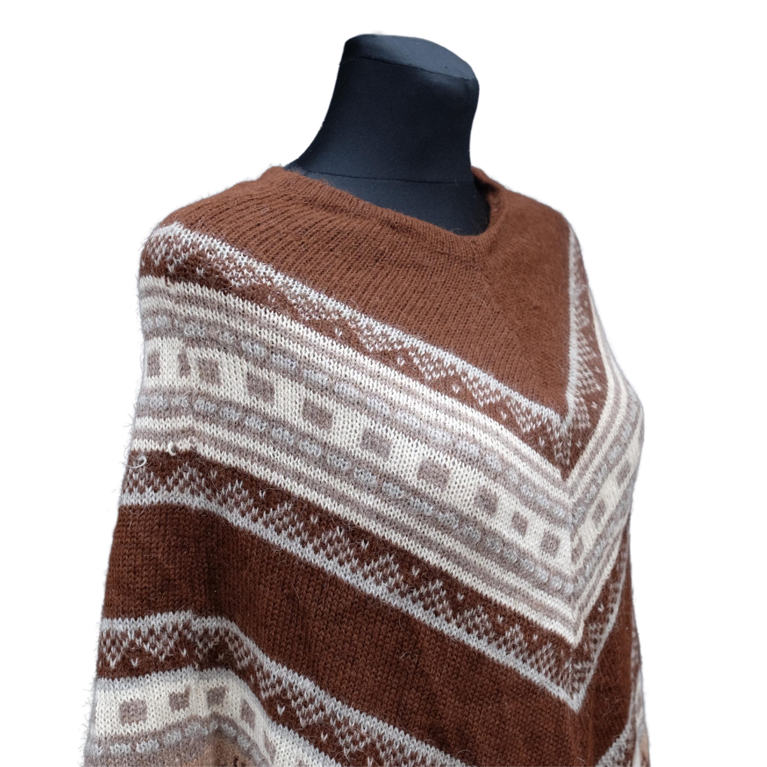 Vintage Inca Pattern Poncho - Image 5
