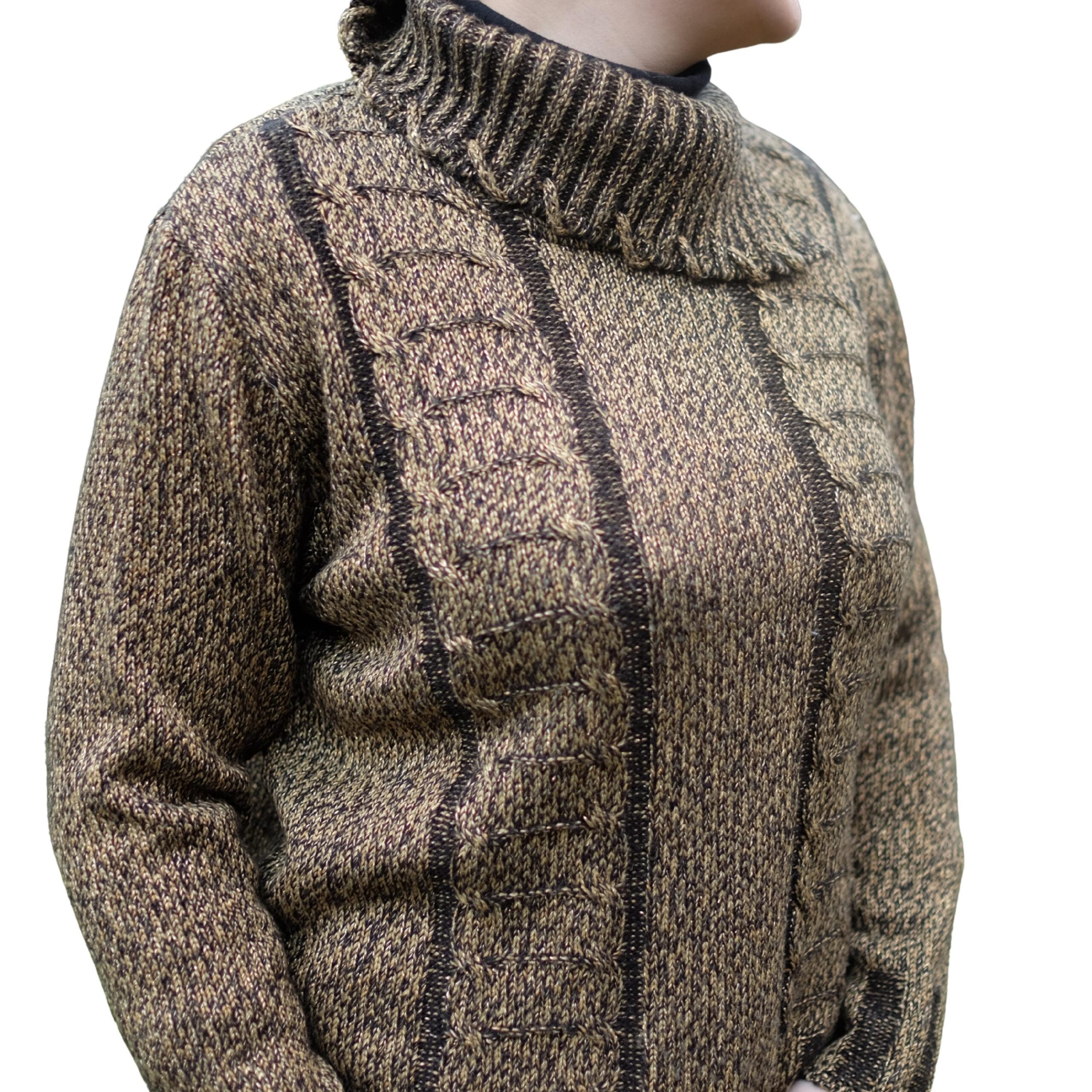 Vintage Cable Knit Golden Jumper - Image 4