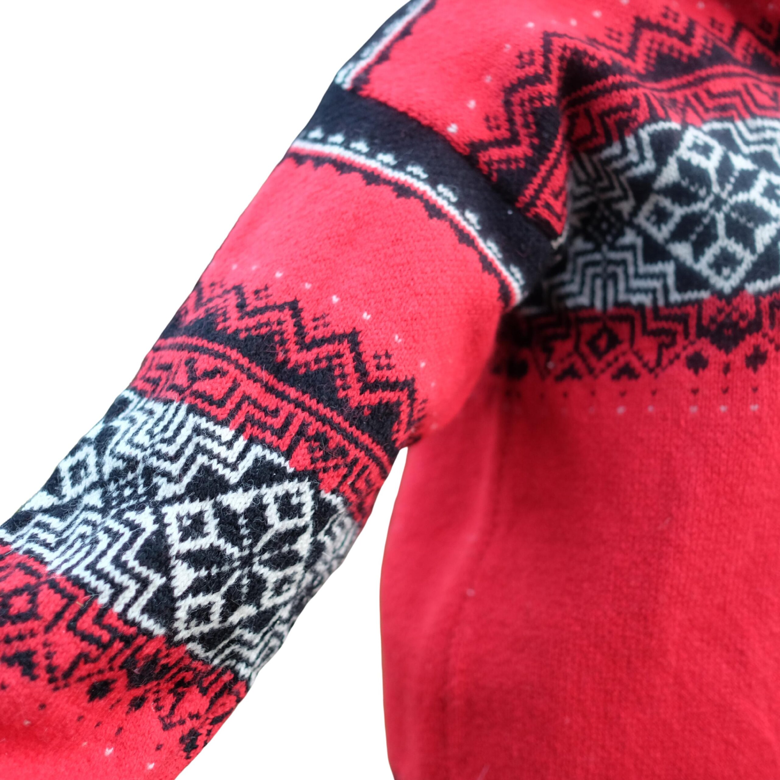 Vintage Norwegian Knitted Red Jumper - Image 6