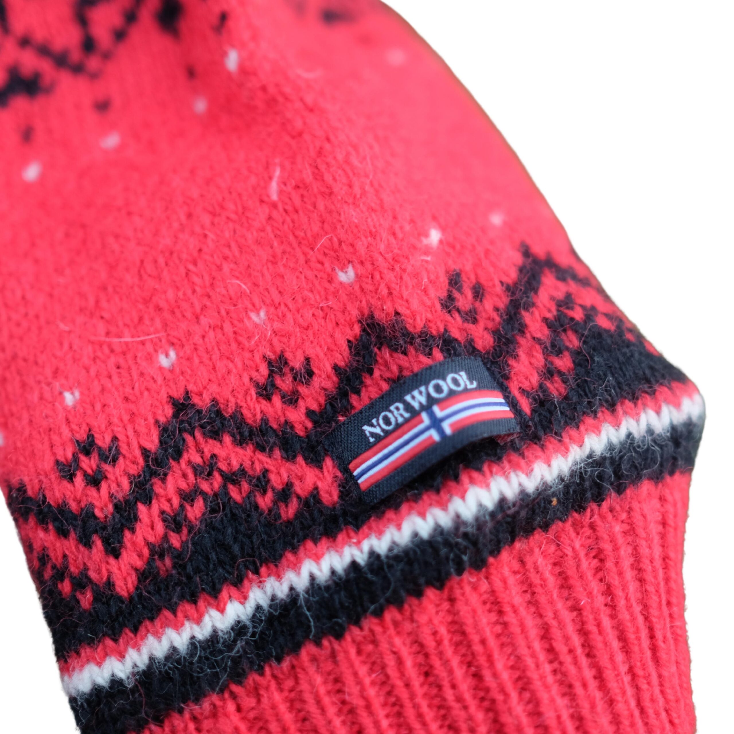 Vintage Norwegian Knitted Red Jumper - Image 7