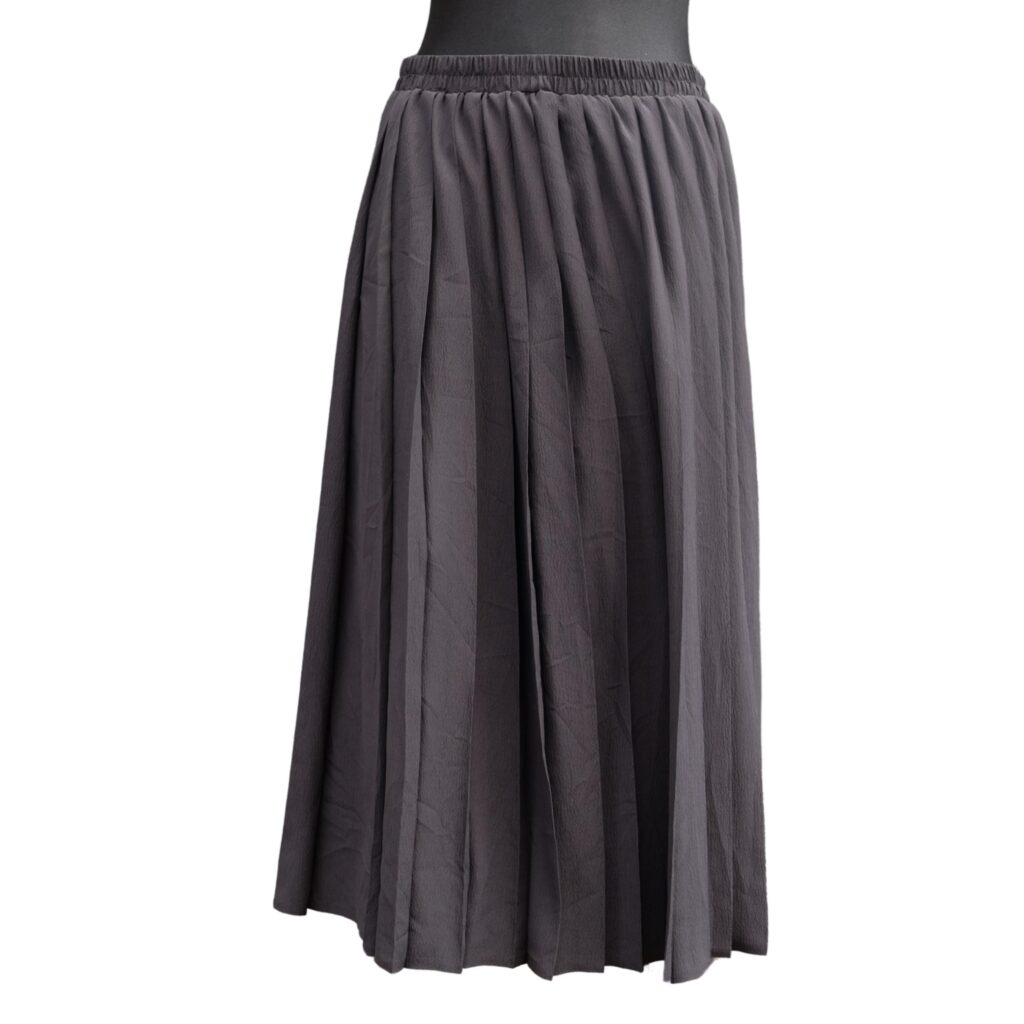Vintage Black Pleated Skirt, Minimalistic skirt with waistband