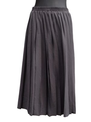 Vintage Black Pleated Skirt, Minimalistic skirt with waistband
