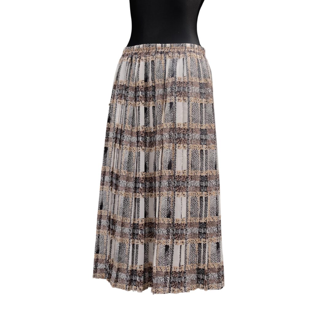 80s Vintage Tricolour Pleated Skirt, skirt with waistband