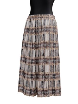 80s Vintage Tricolour Pleated Skirt, skirt with waistband