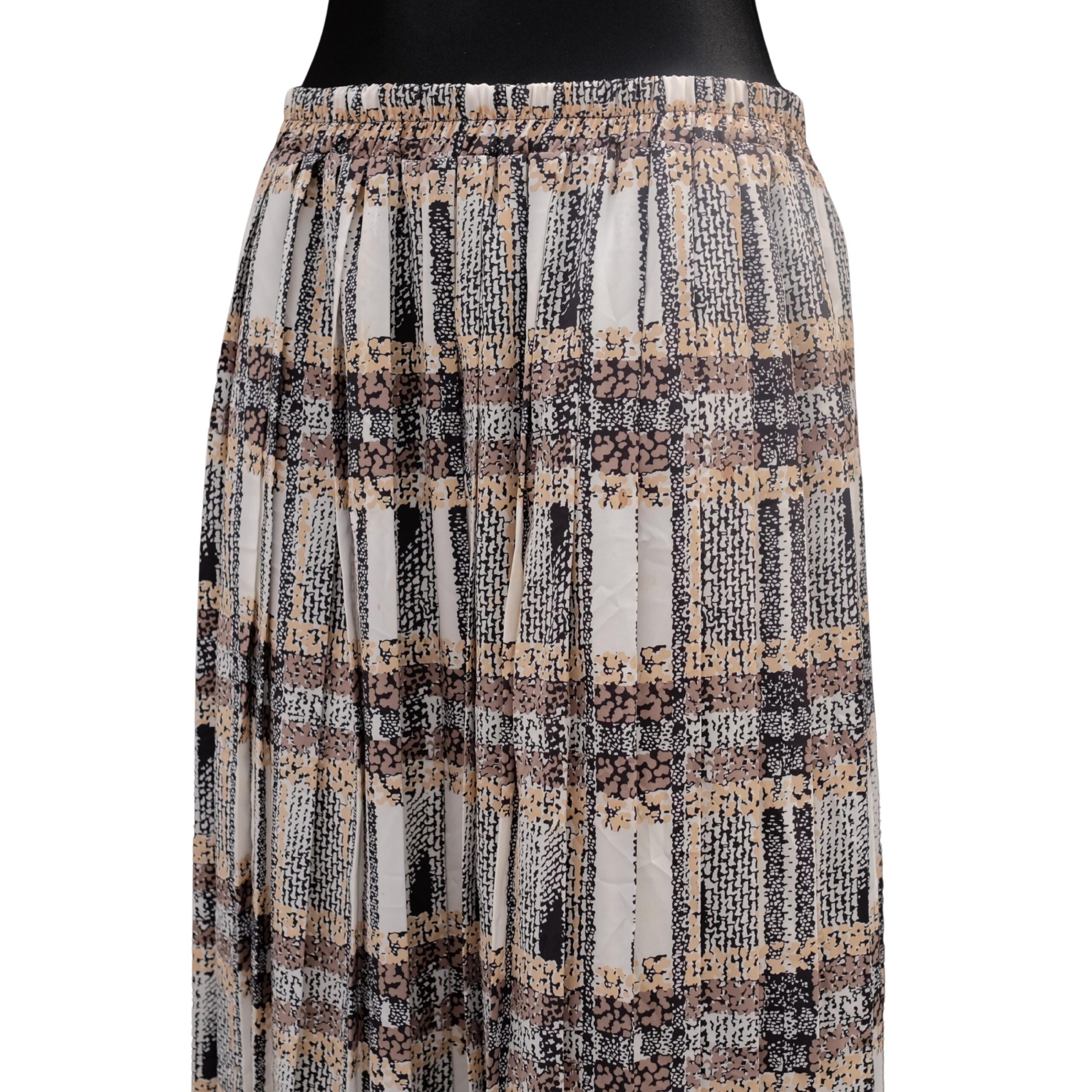 80s Vintage Tricolour Pleated Skirt, skirt with waistband - Image 6