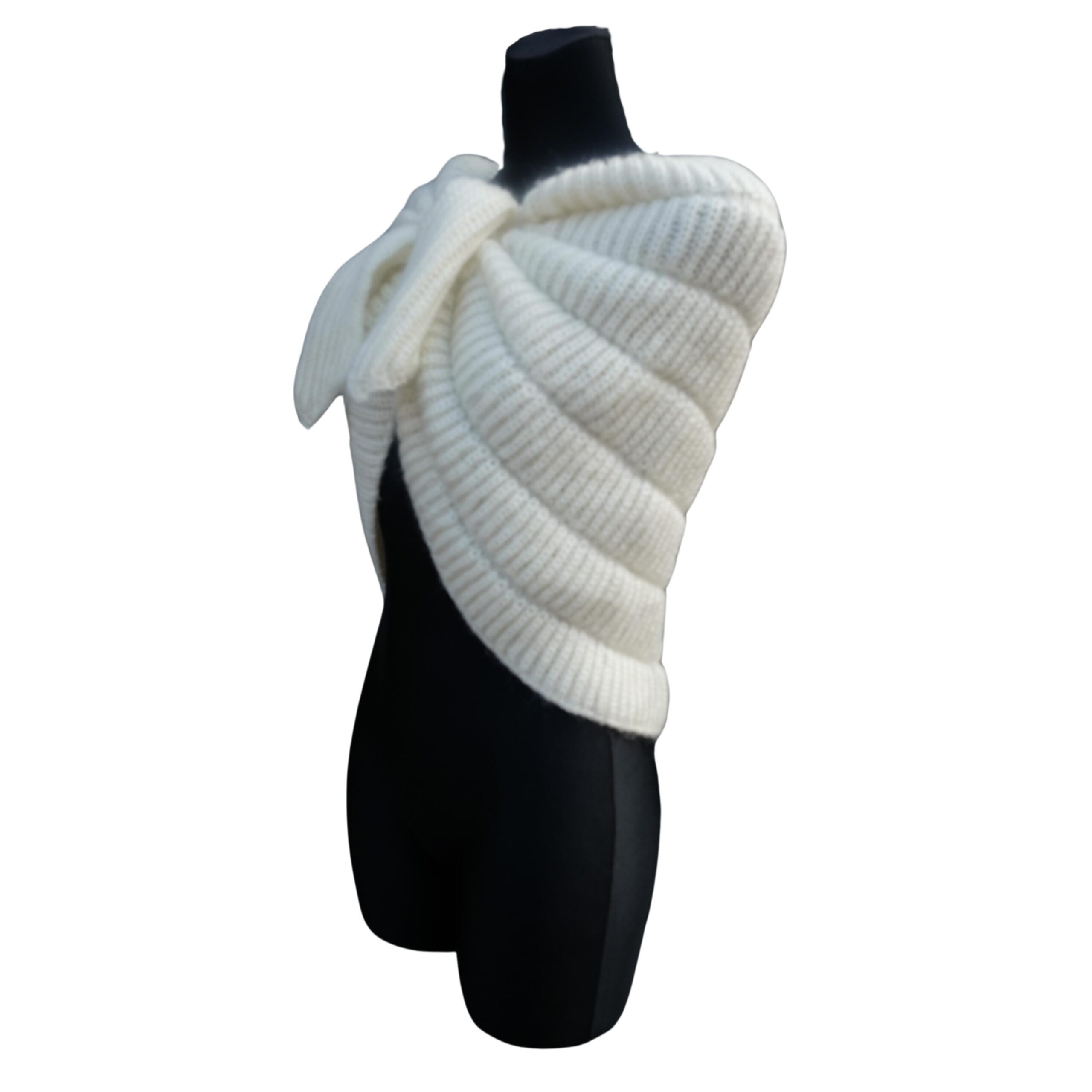 Vintage Cute White Wool Bolero - Image 4