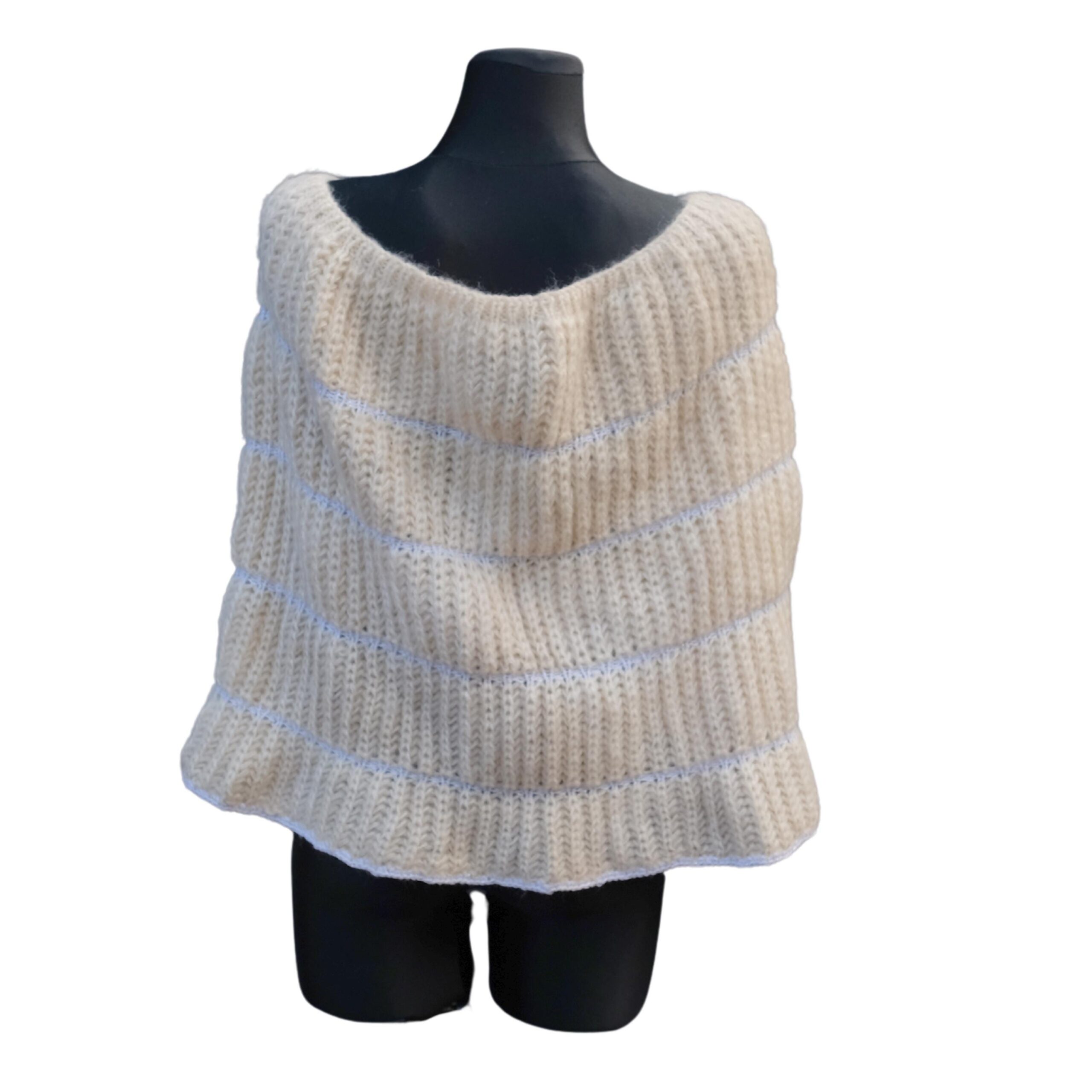 Vintage Knitted Elegant Cream Bolero - Image 3