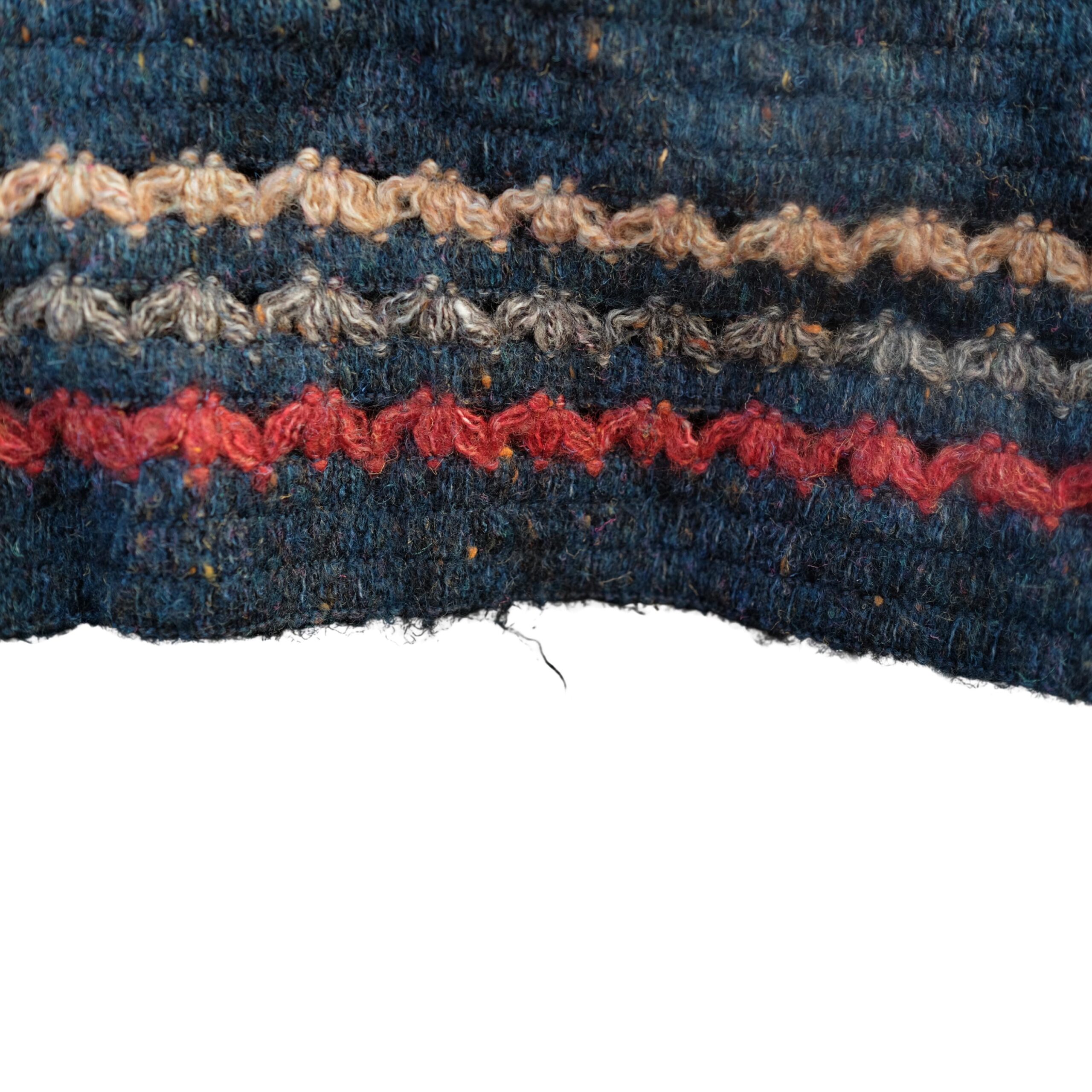 Small Vintage Cropped Dark Blue Poncho - Image 5