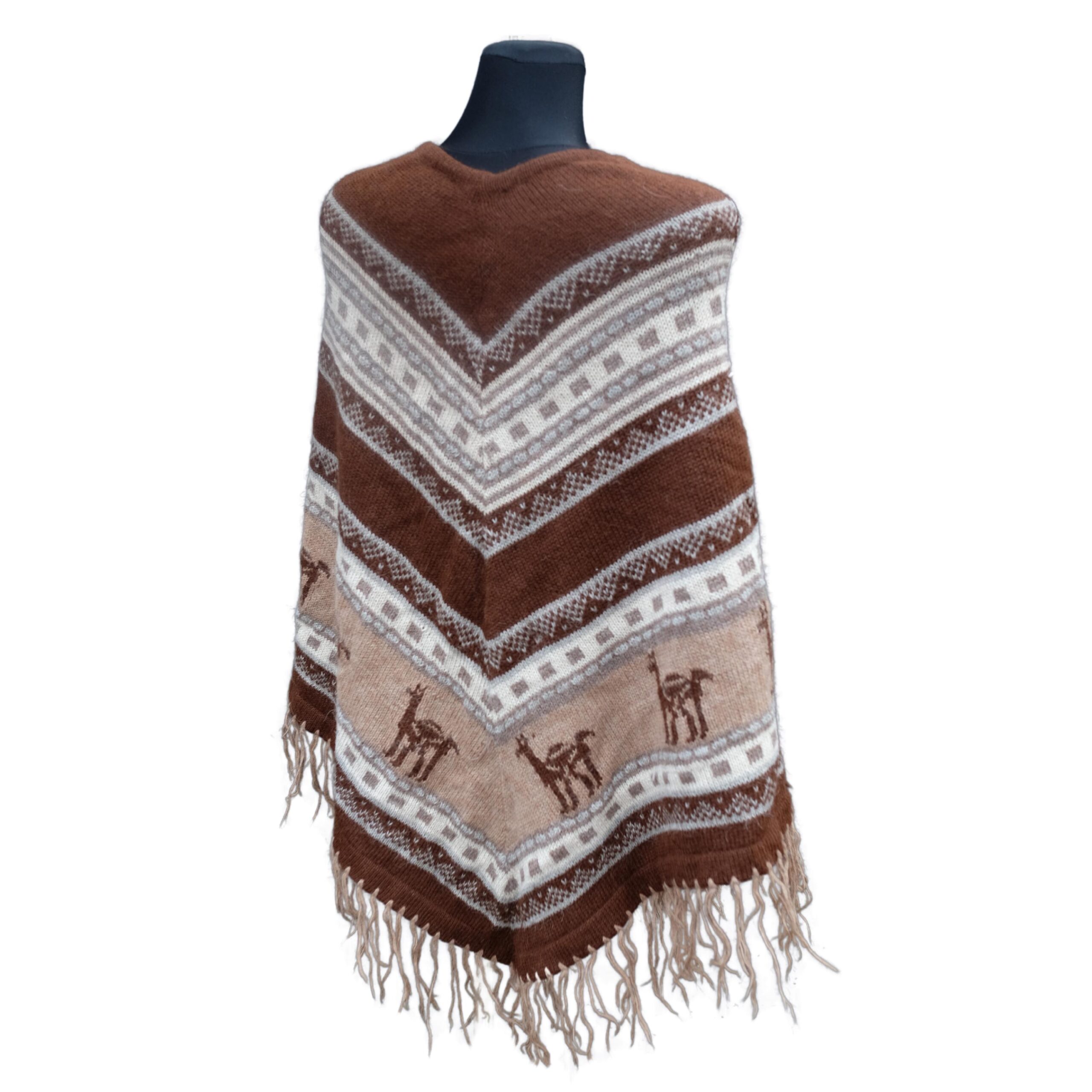Vintage Inca Pattern Poncho - Image 3
