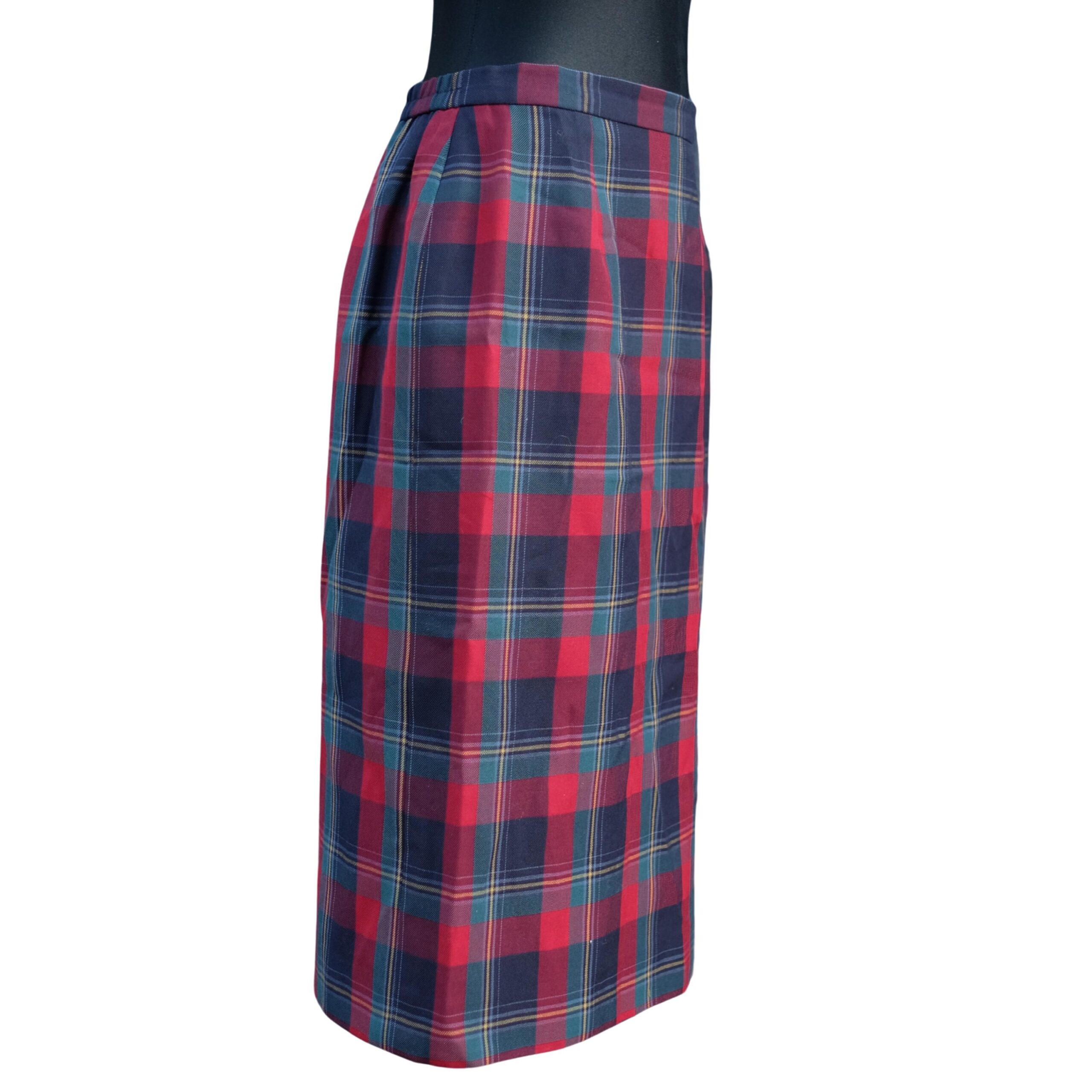 Vintage Plaid/Tartan Pencil Skirt Francoise de France - Image 4