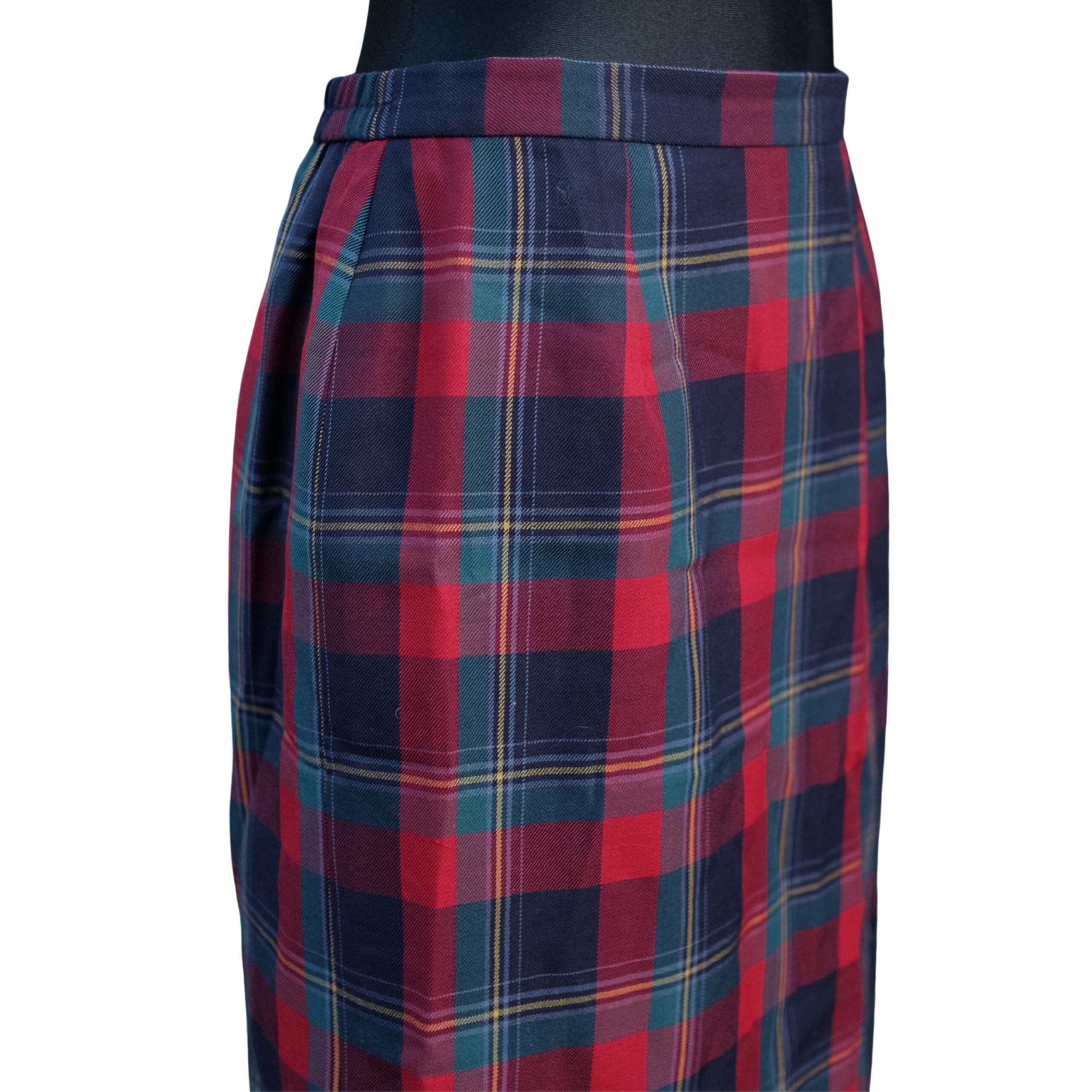 Vintage Plaid/Tartan Pencil Skirt Francoise de France