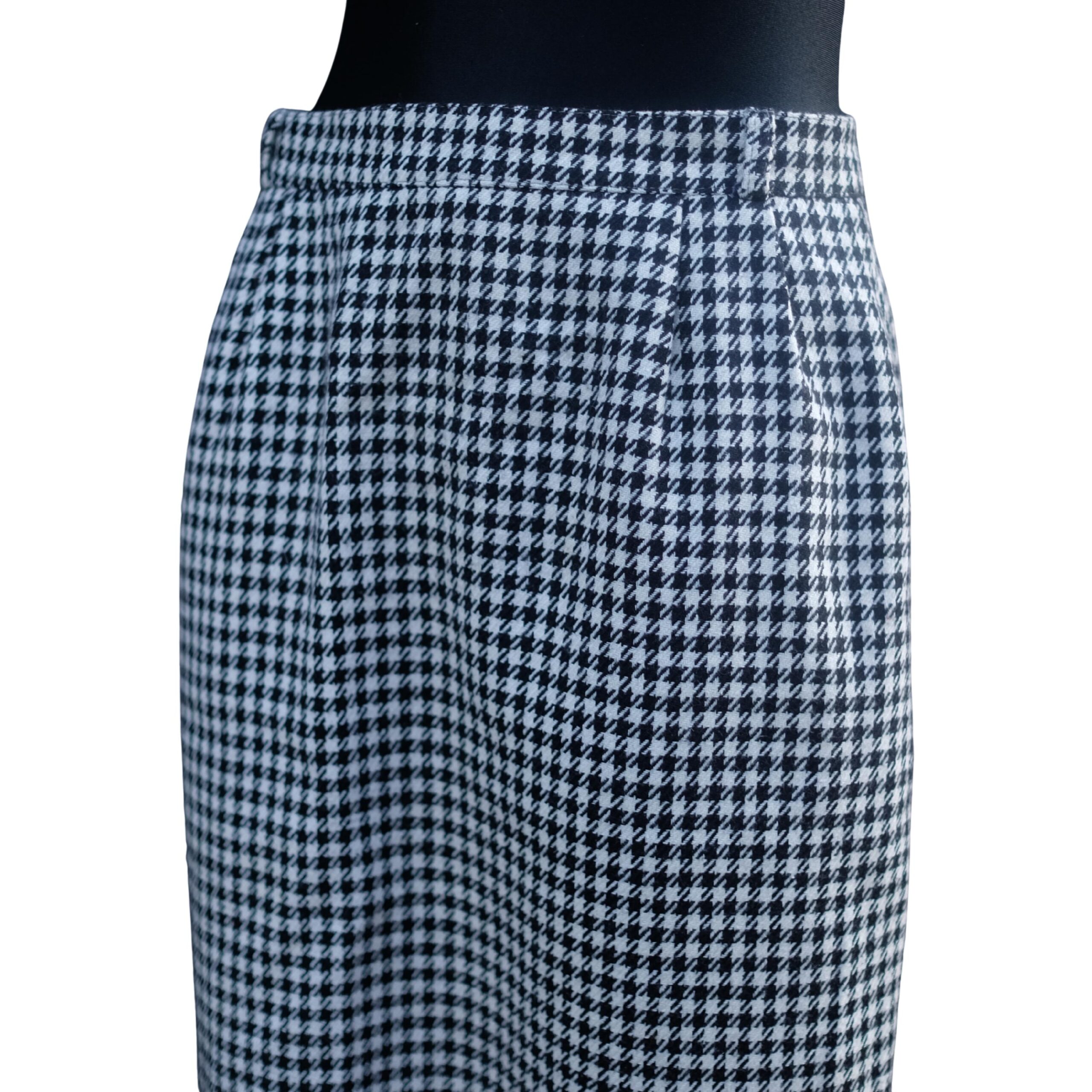 Vintage Houndstooth Long Pencil Skirt - Image 5