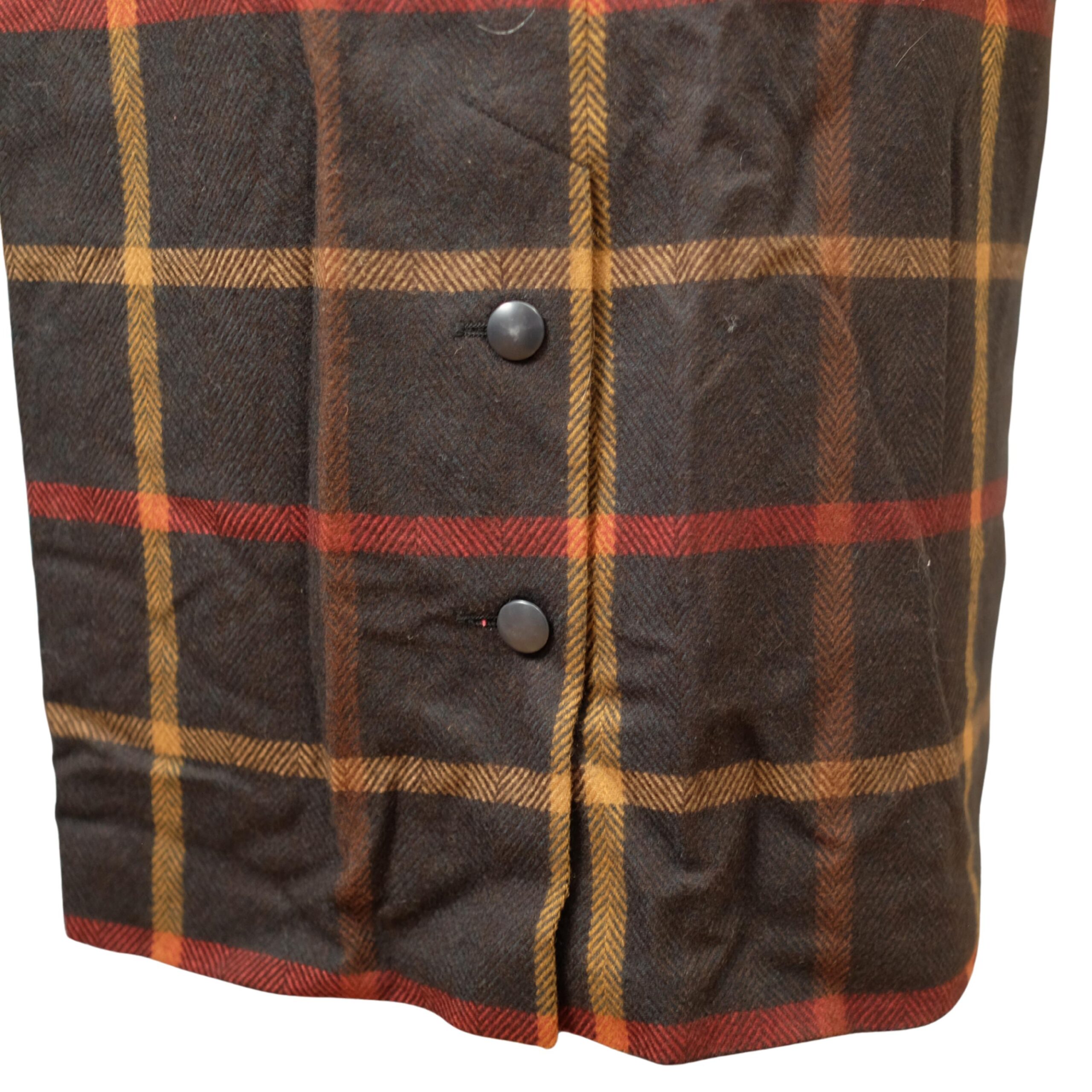Vintage Tartan Checkered Red and Black Pencil Skirt - Image 5