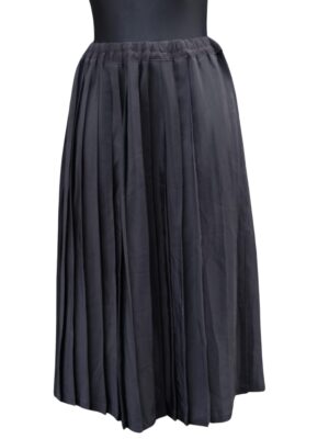 Vintage Black Pleated Skirt, Minimalistic skirt with waistband