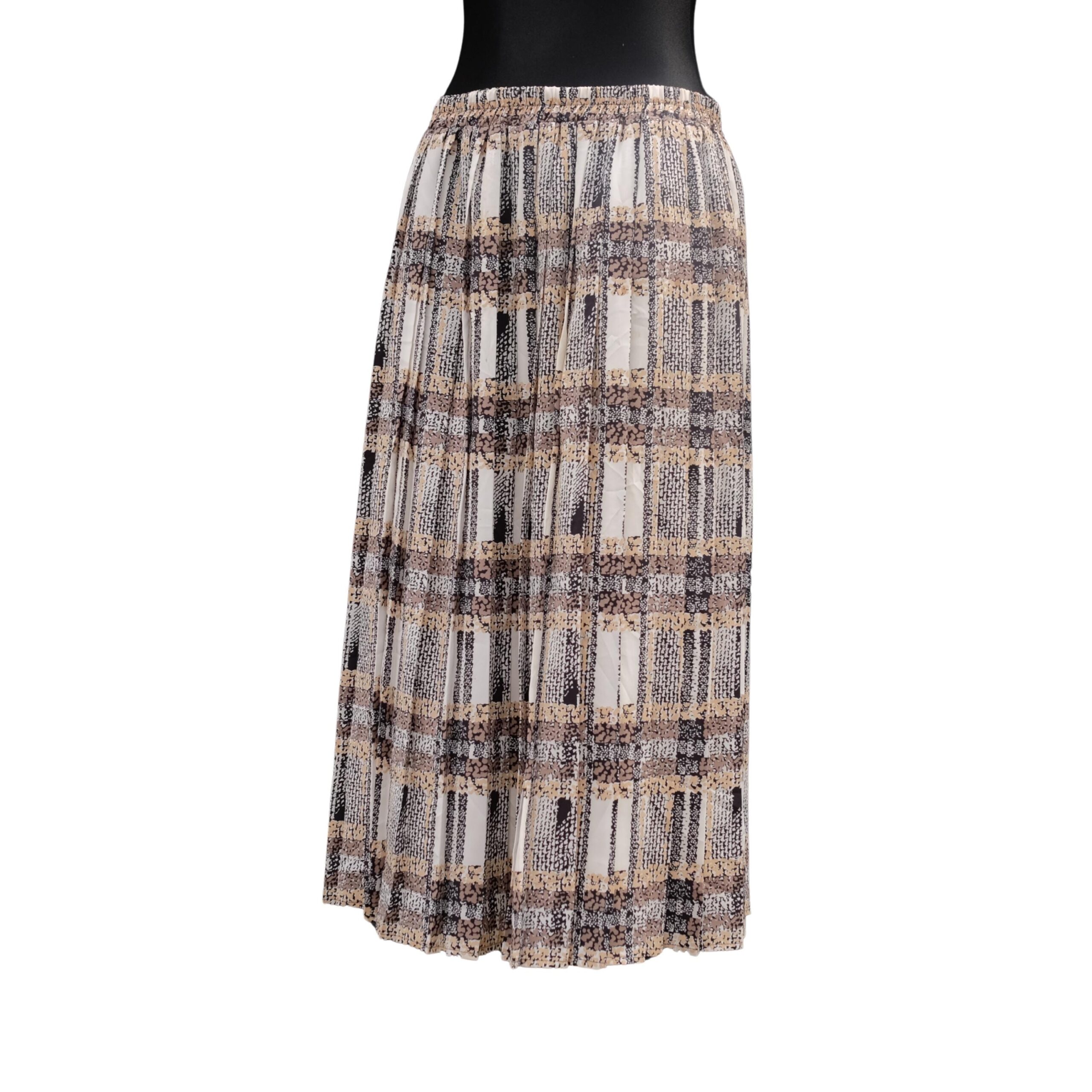 80s Vintage Tricolour Pleated Skirt, skirt with waistband - Image 7