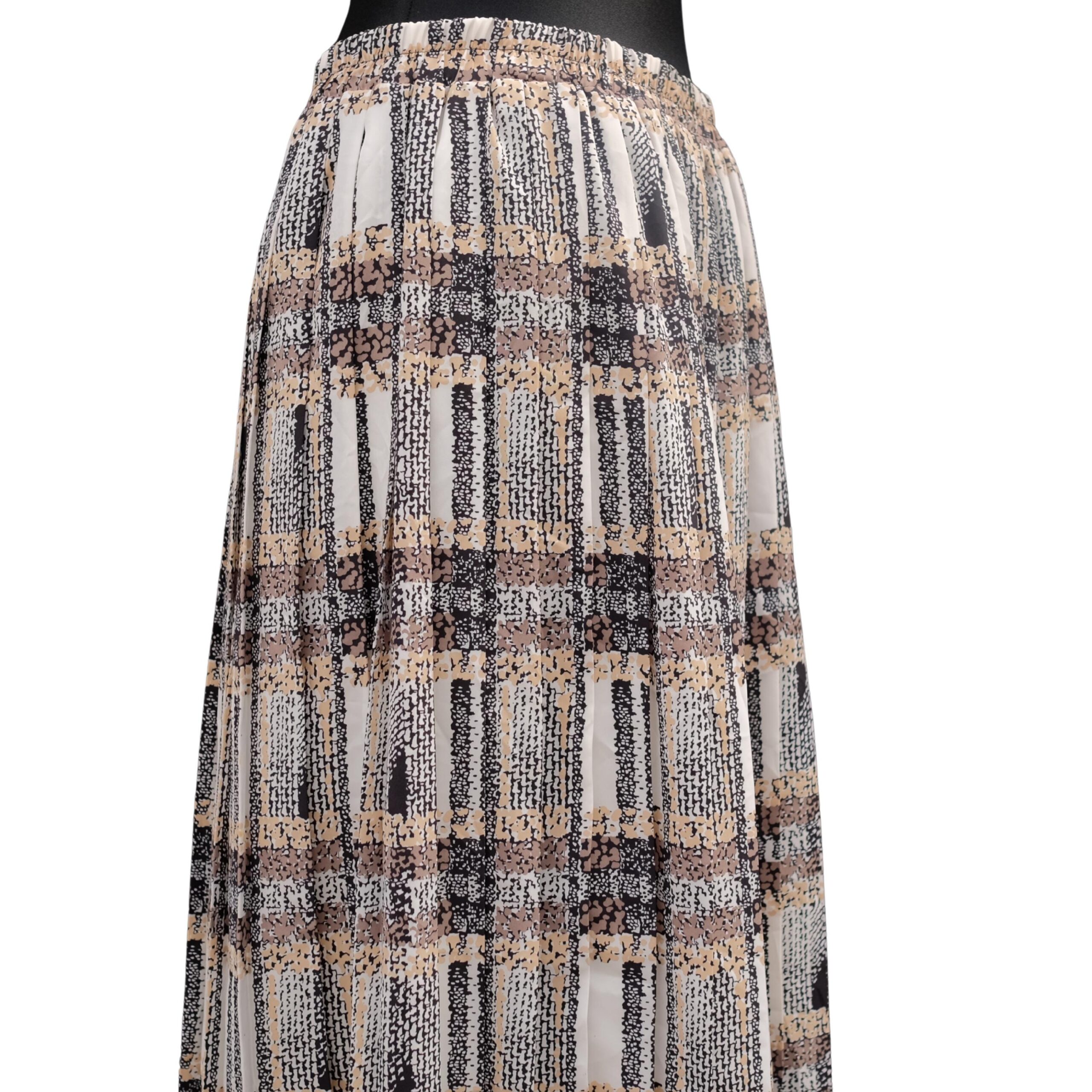 80s Vintage Tricolour Pleated Skirt, skirt with waistband - Image 8