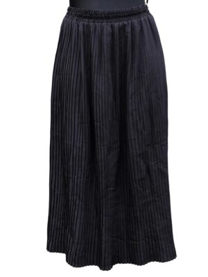 Vintage Black Pleated Skirt, Minimalistic skirt with waistband