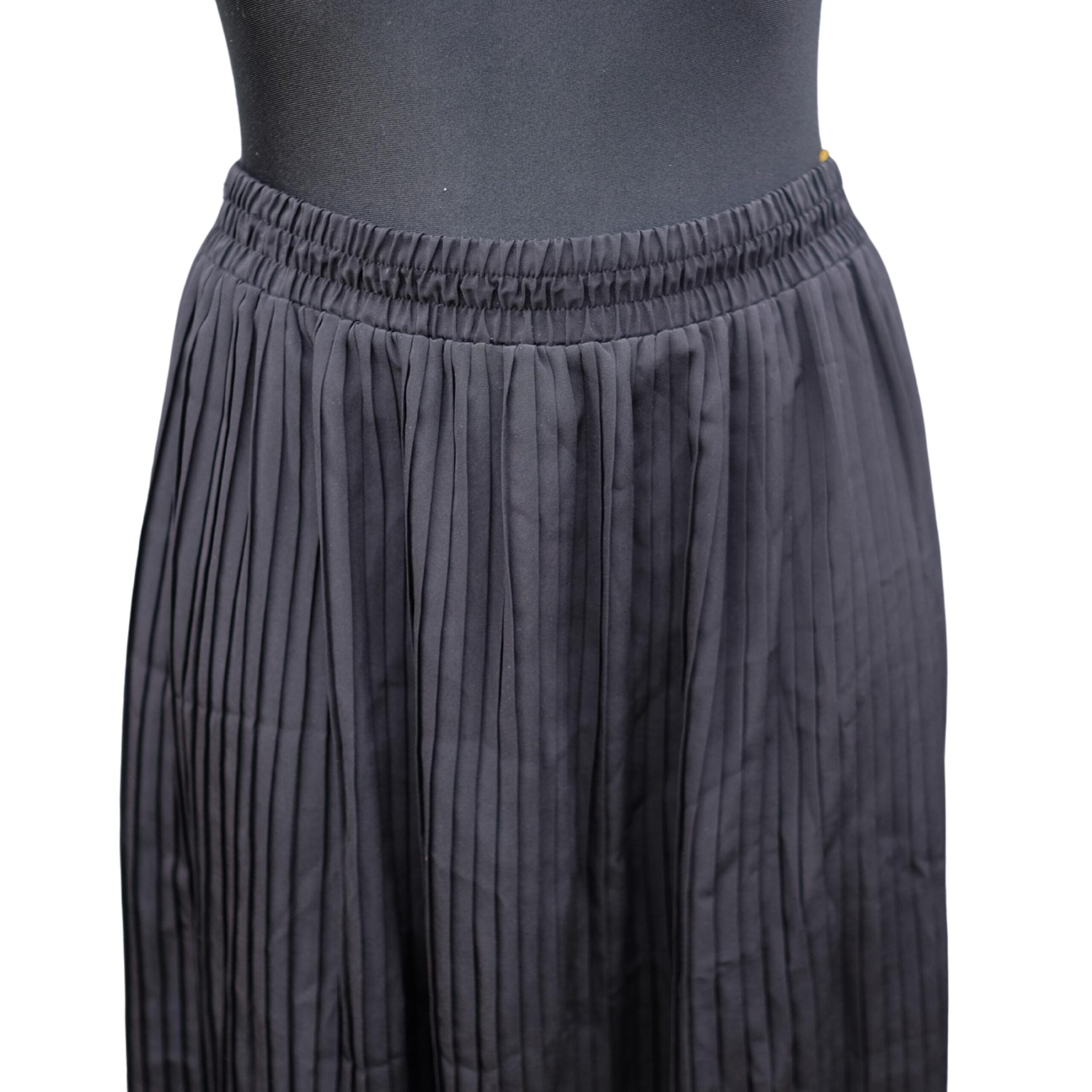 Vintage Black Pleated Skirt, Minimalistic skirt with waistband - Image 6