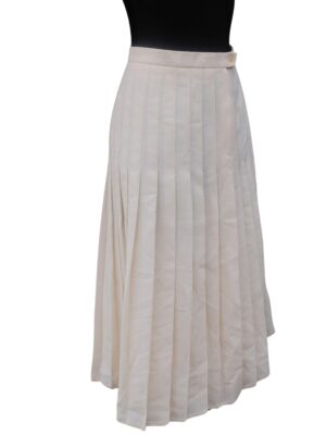 Vintage White Pleated Skirt, Minimalistic skirt Old Money Skirt