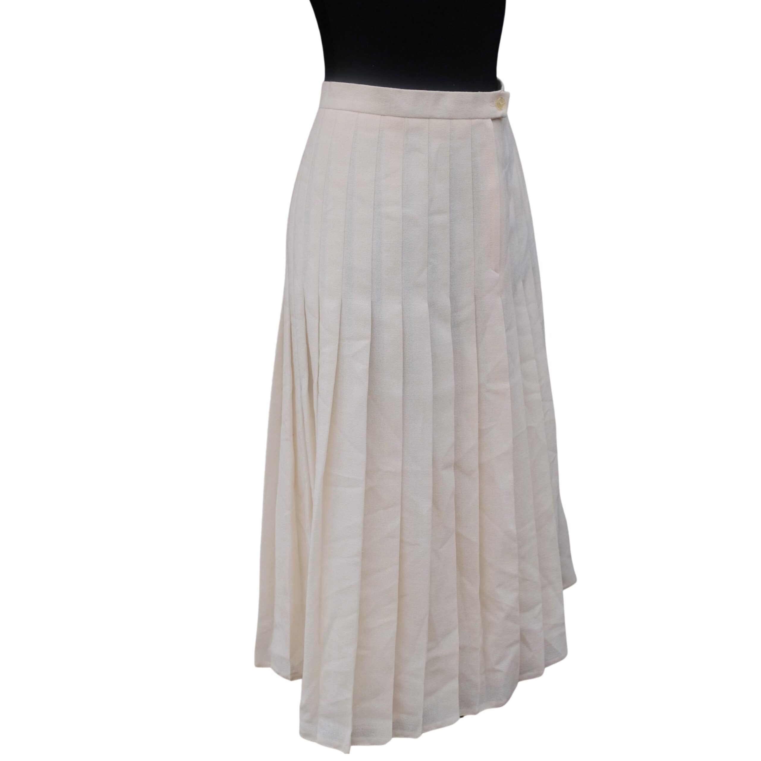 Vintage White Pleated Skirt, Minimalistic skirt Old Money Skirt