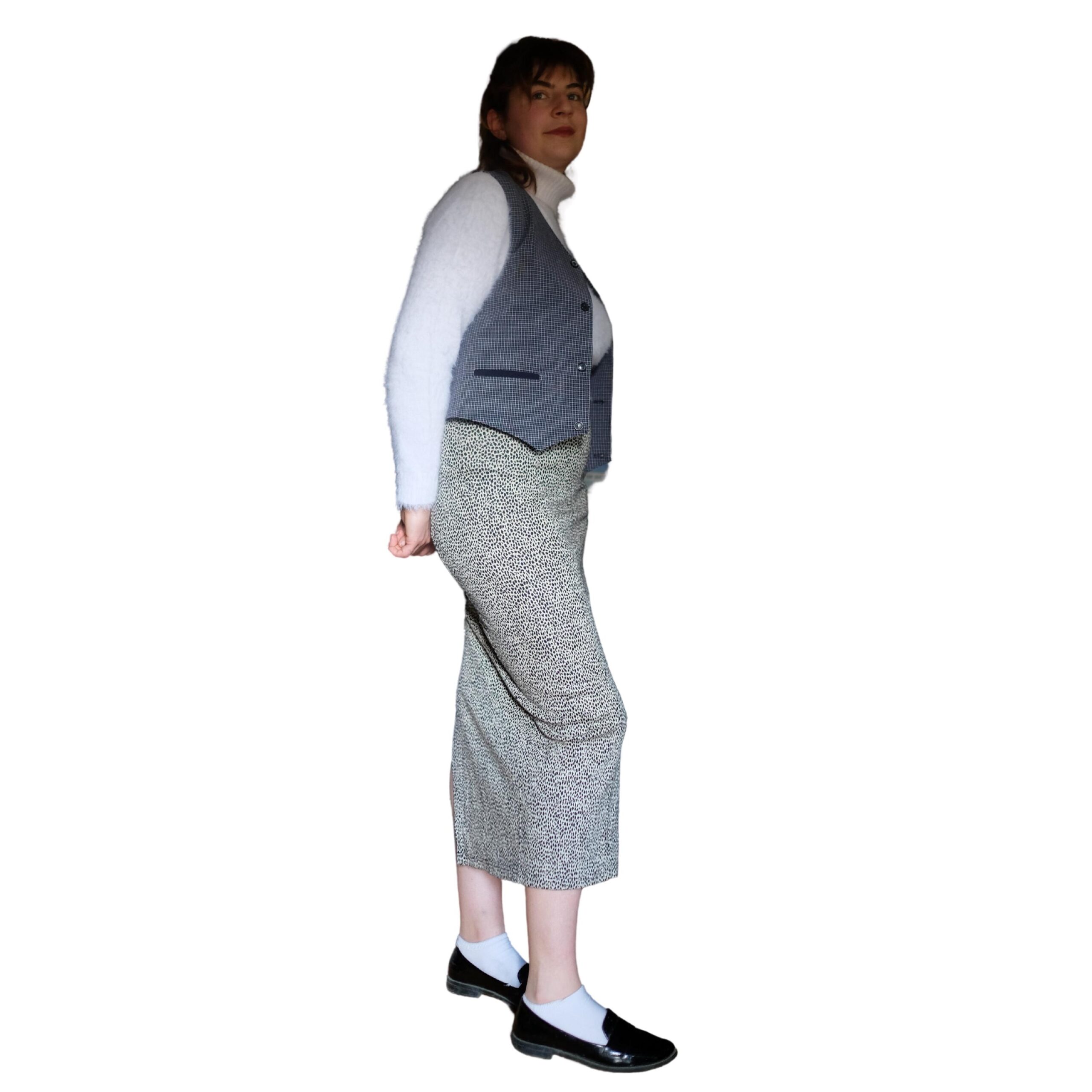 Vintage Panther Pattern Long Pencil Skirt - Image 7