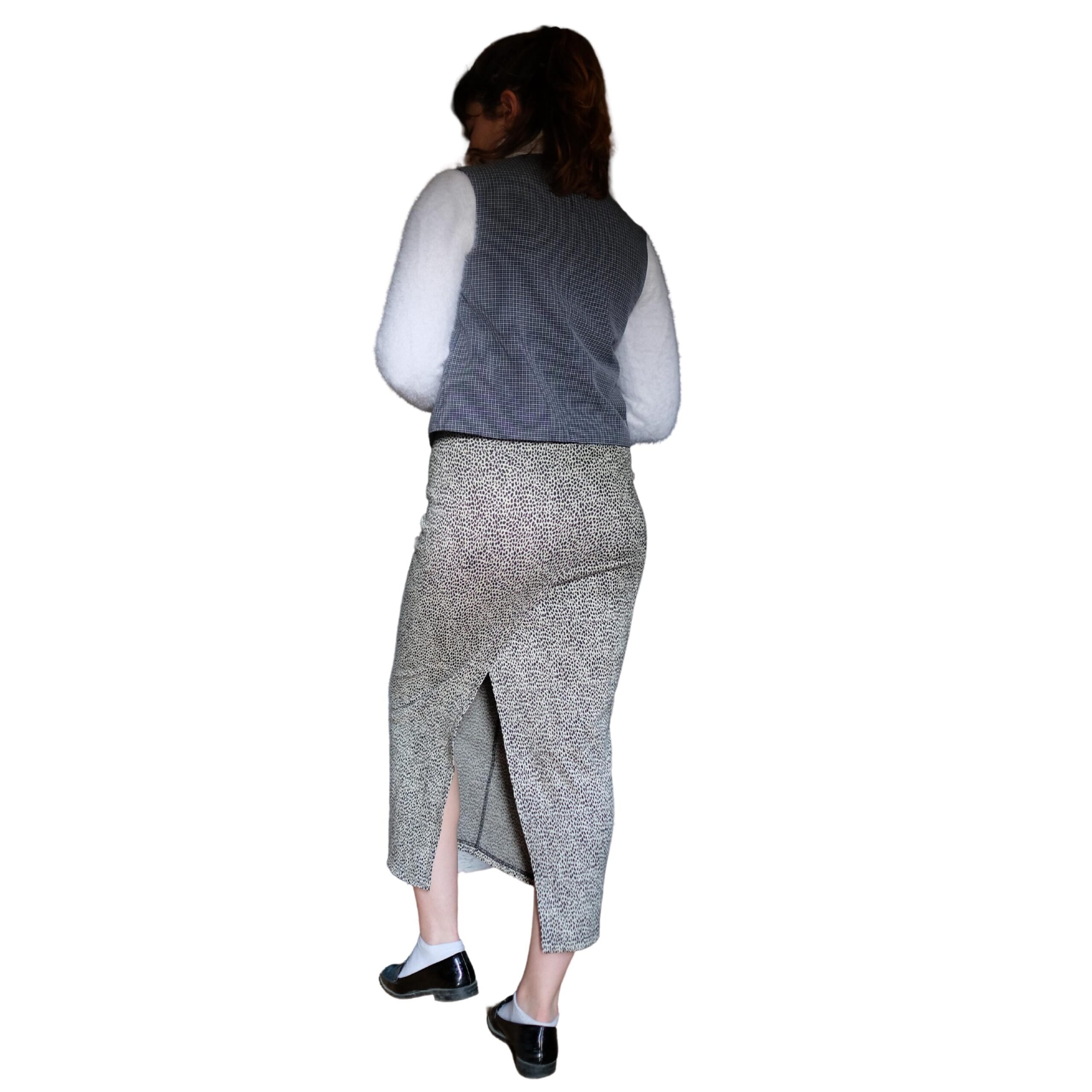 Vintage Panther Pattern Long Pencil Skirt - Image 6