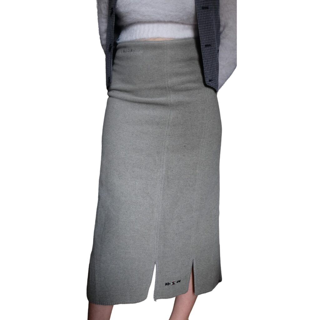 Vintage Warm Wool Pencil skirt in Ankle Length