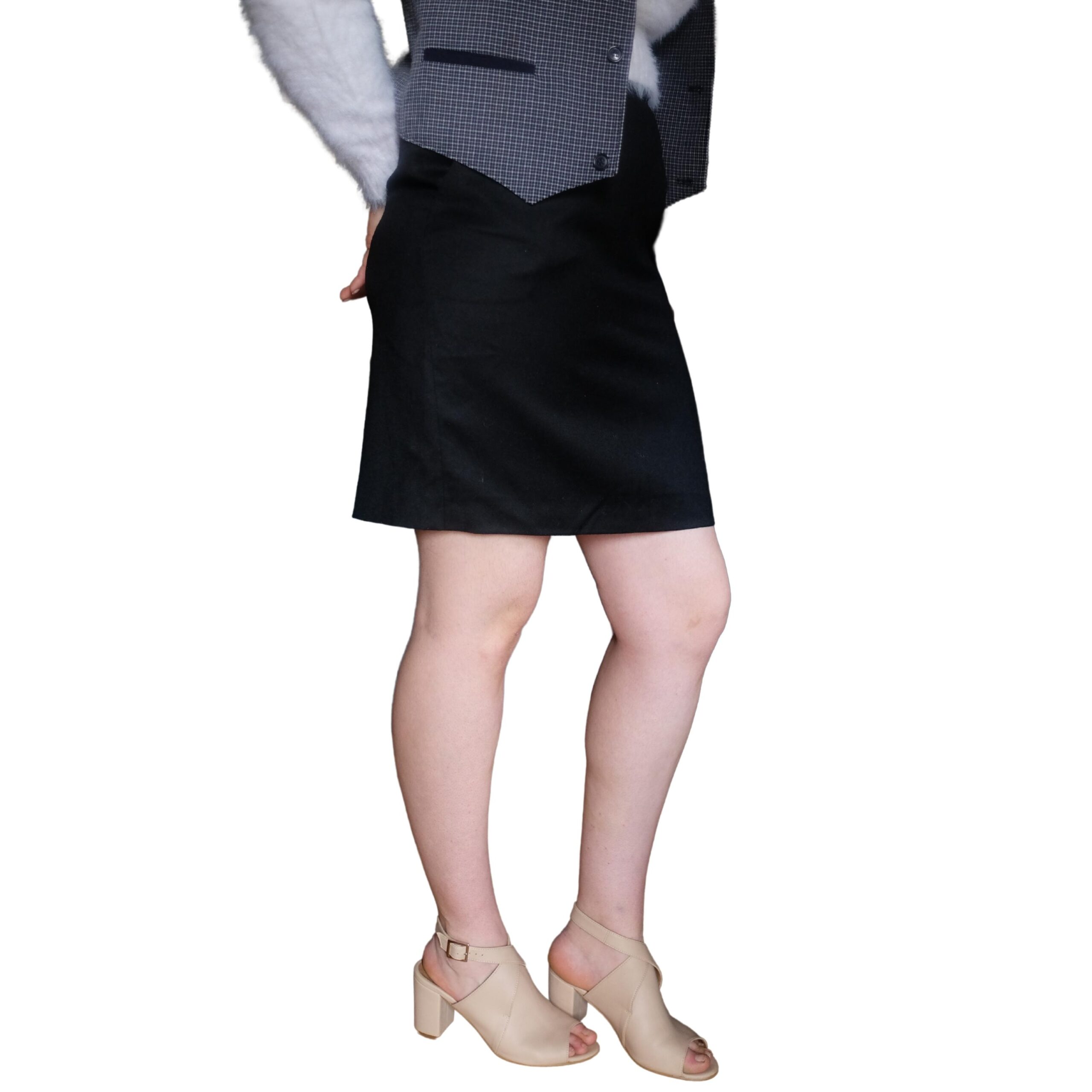 Vintage Black Mini Pencil Skirt, Office Business School outfit - Image 5