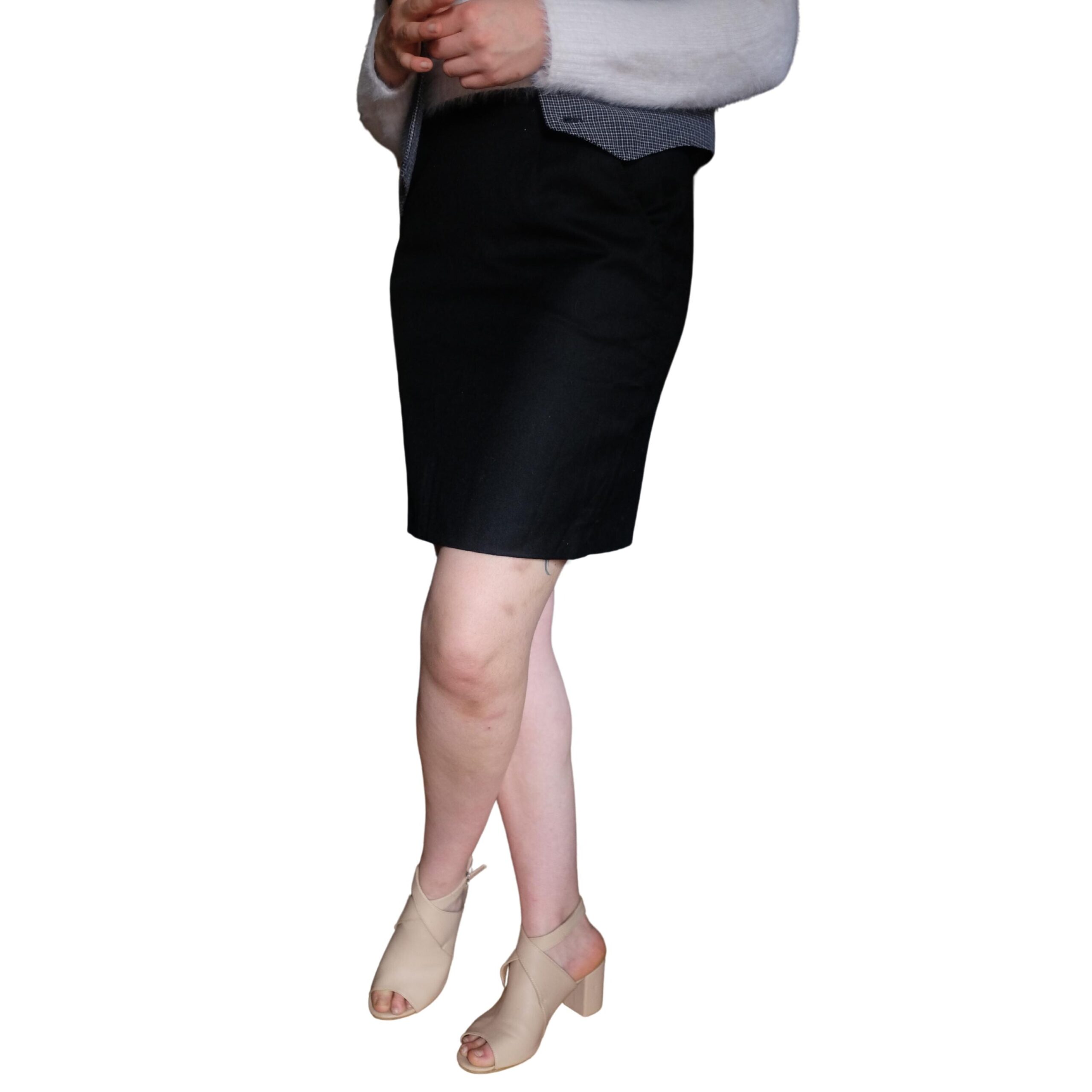 Vintage Black Mini Pencil Skirt, Office Business School outfit - Image 9