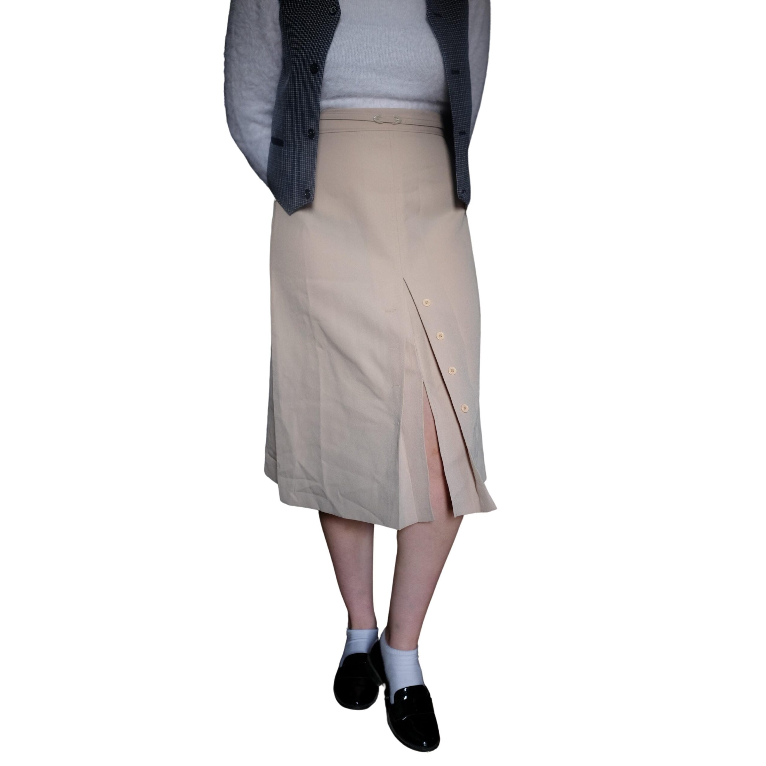 Vintage Simple Cream Skirt