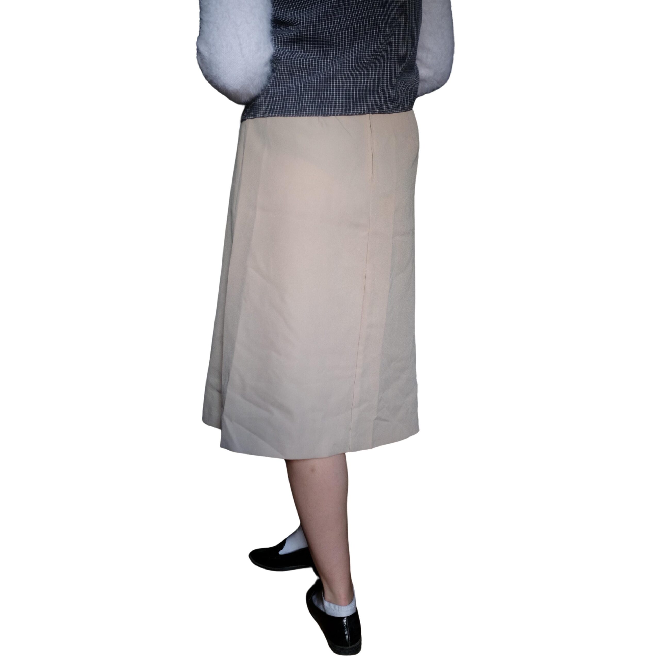 Vintage Simple Cream Skirt - Image 4
