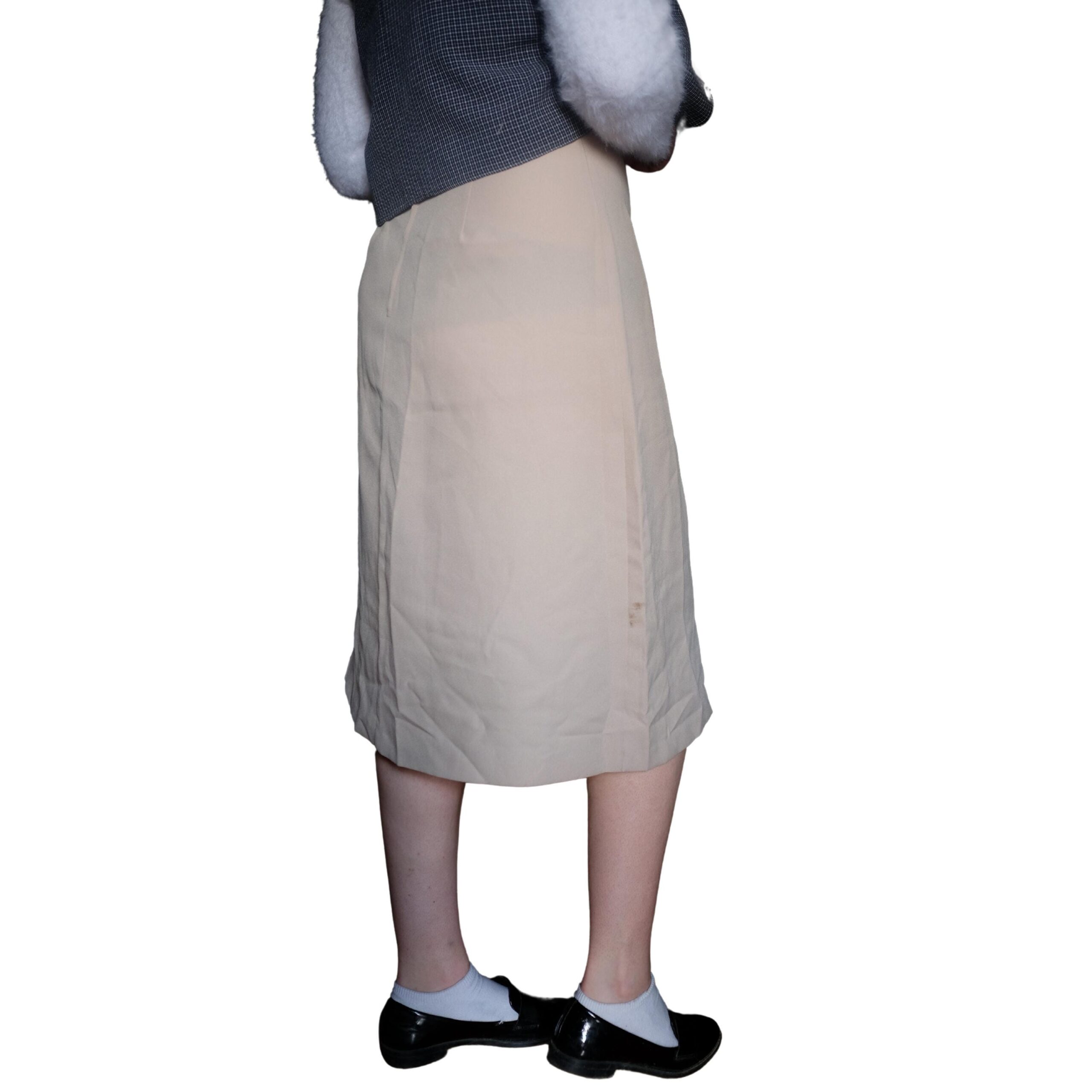 Vintage Simple Cream Skirt - Image 3