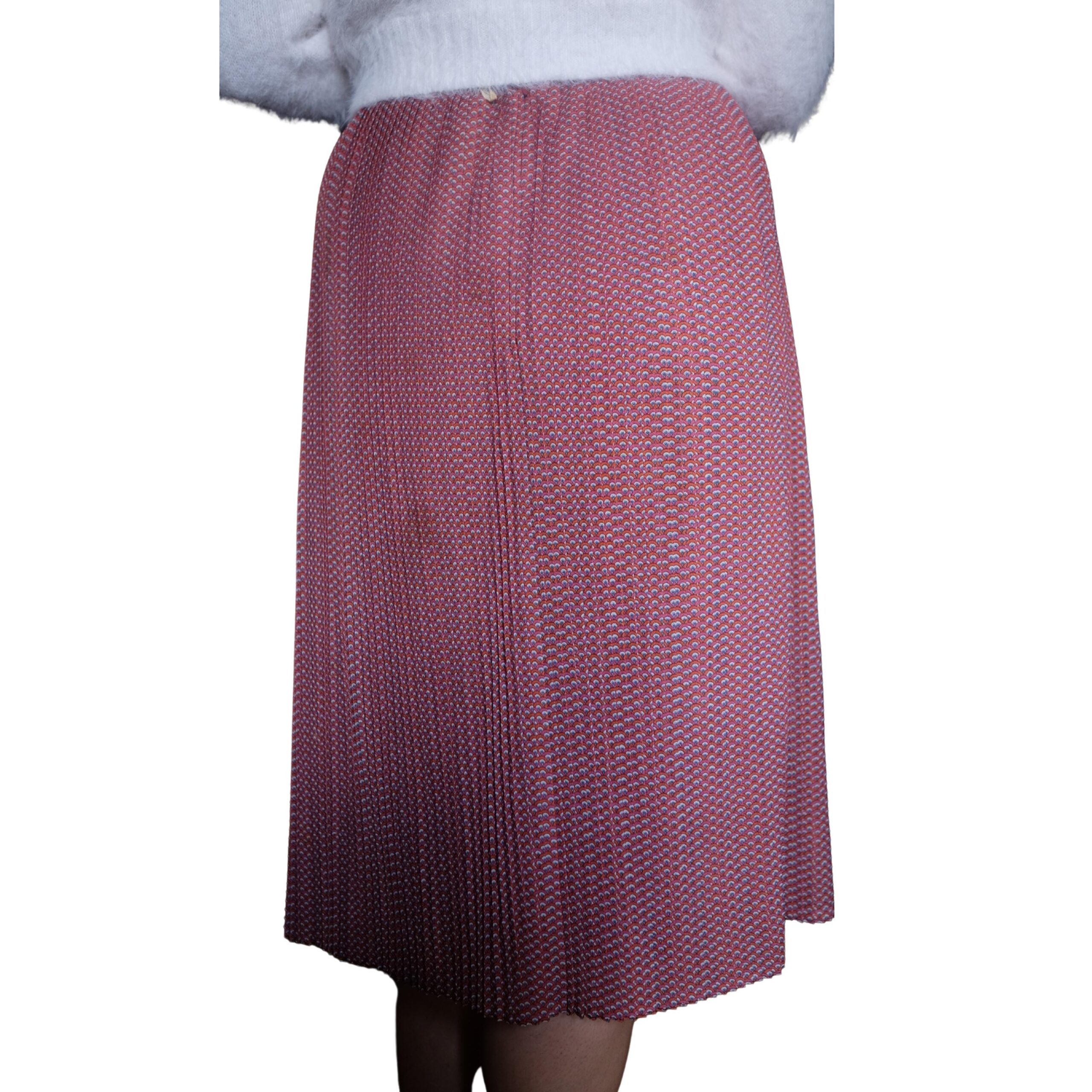 Vintage Light Red Pleated Skirt - Image 6