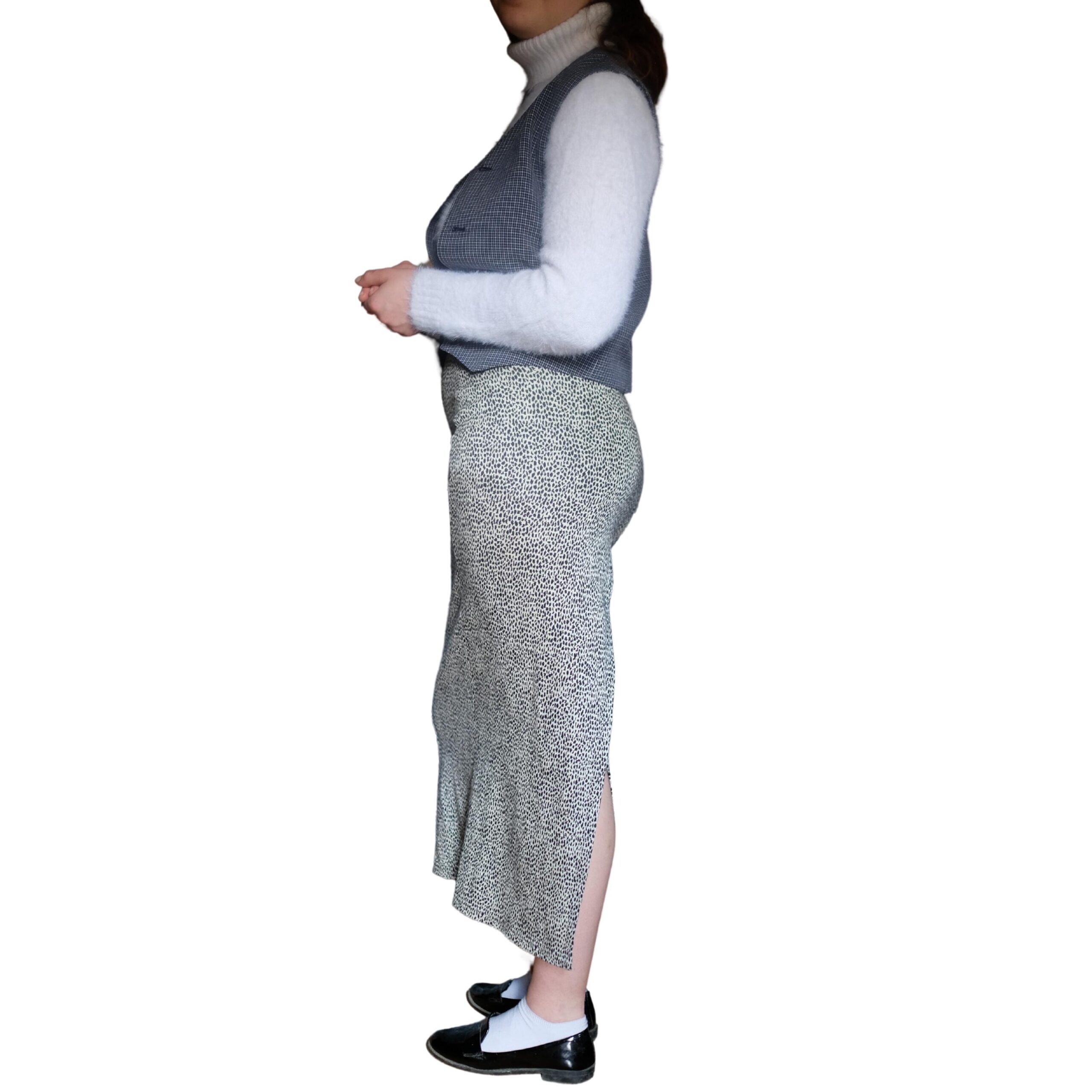 Vintage Panther Pattern Long Pencil Skirt - Image 8