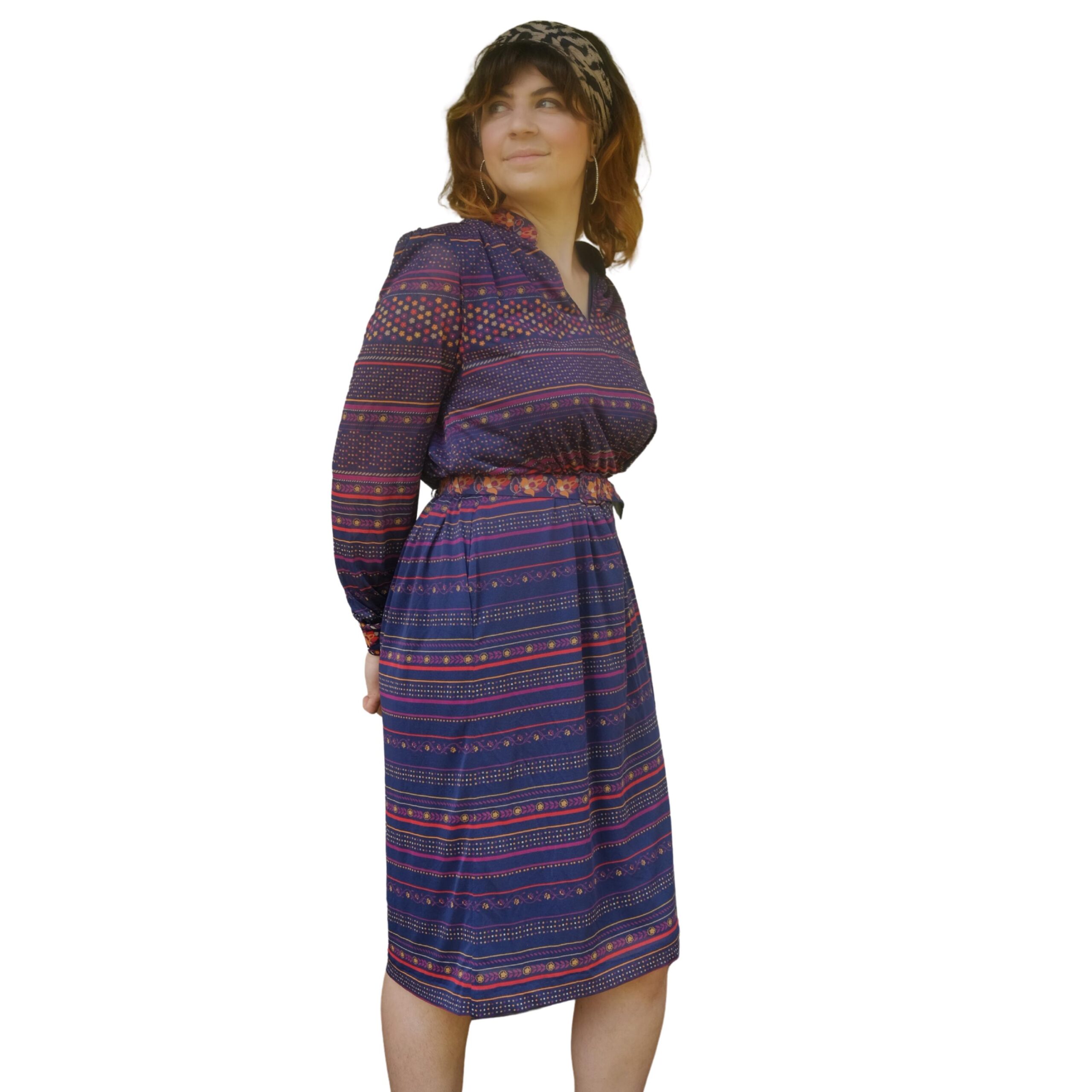 Vintage Boho 80s Dress with Belt - Image 4