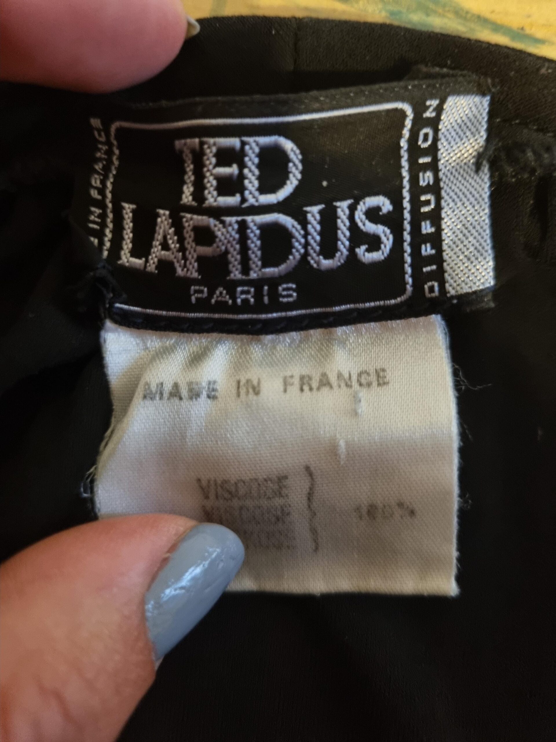 Vintage Designer Ted Lapidus Black Trapeze Evening Dress, 70s Boho Prom Dress, Femme Fatale Dress, Affordable luxury - Image 10