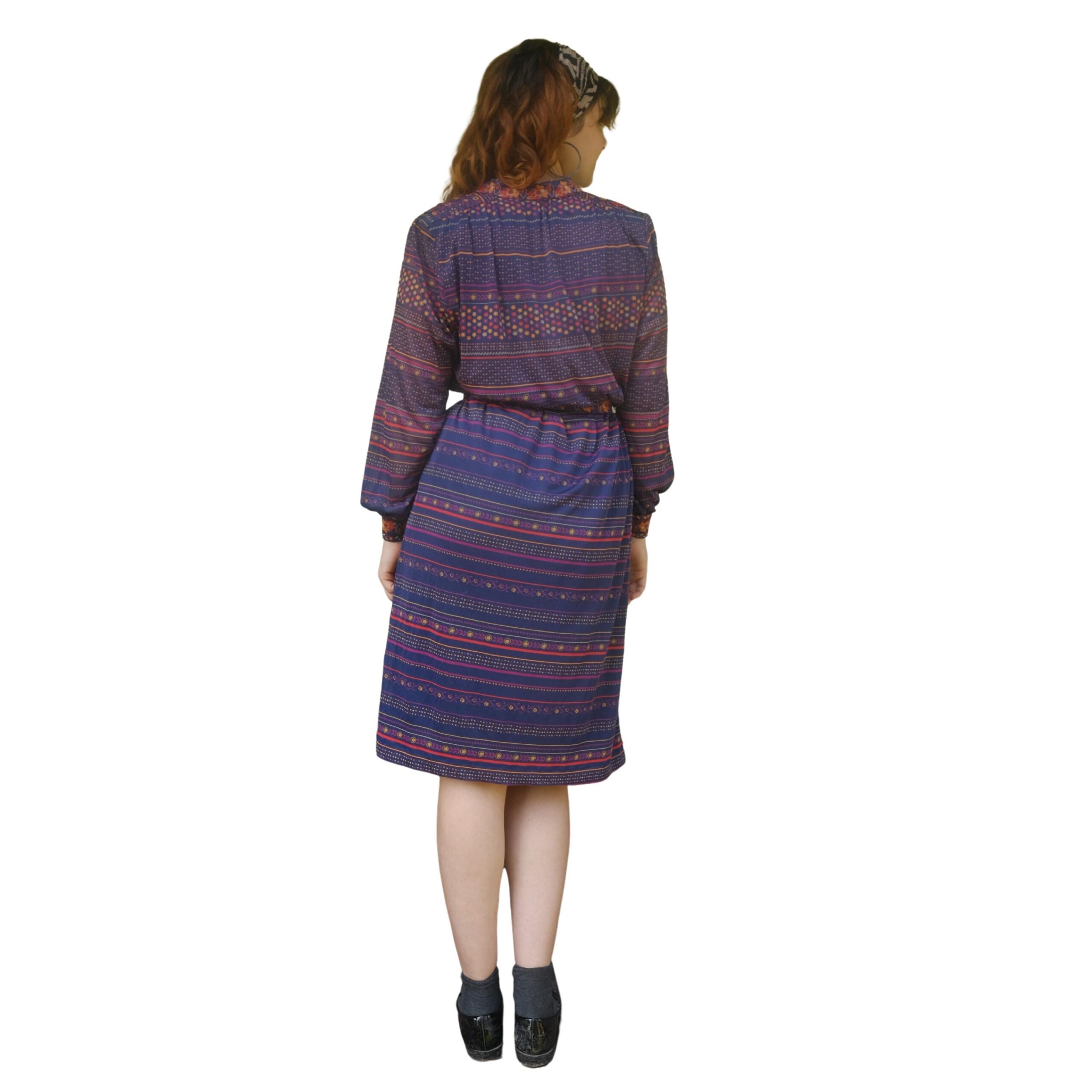 Vintage Boho 80s Dress with Belt - Image 3