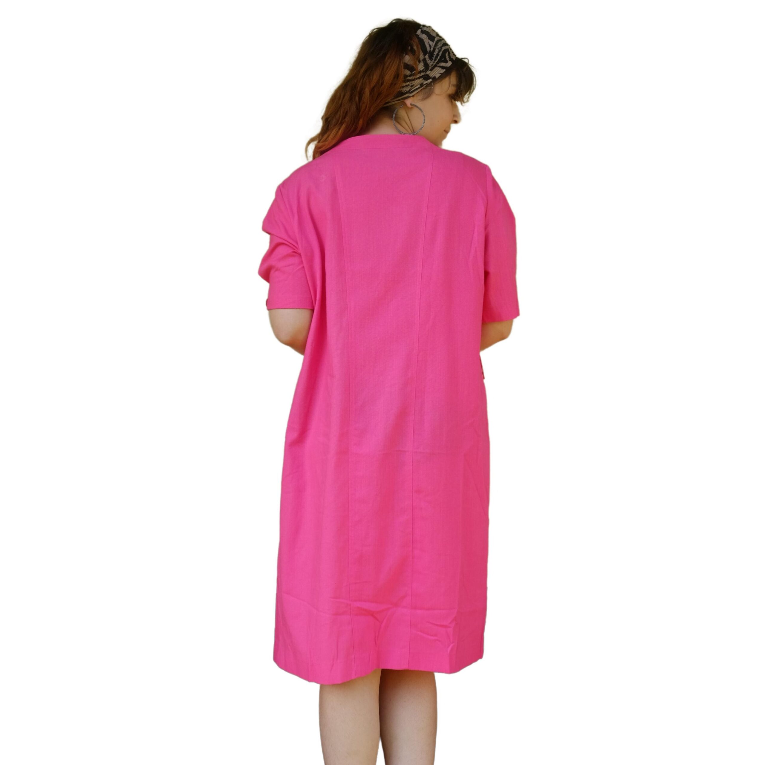 Vintage Simple Pink 80s Dress - Image 3